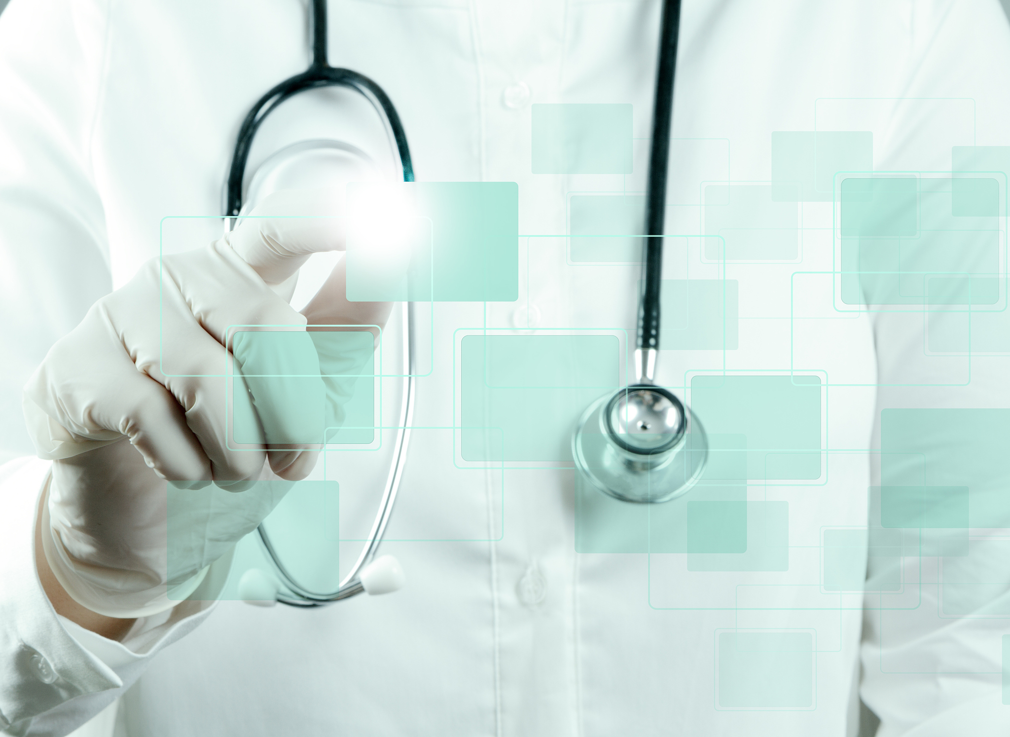 medicine doctor working with modern computer