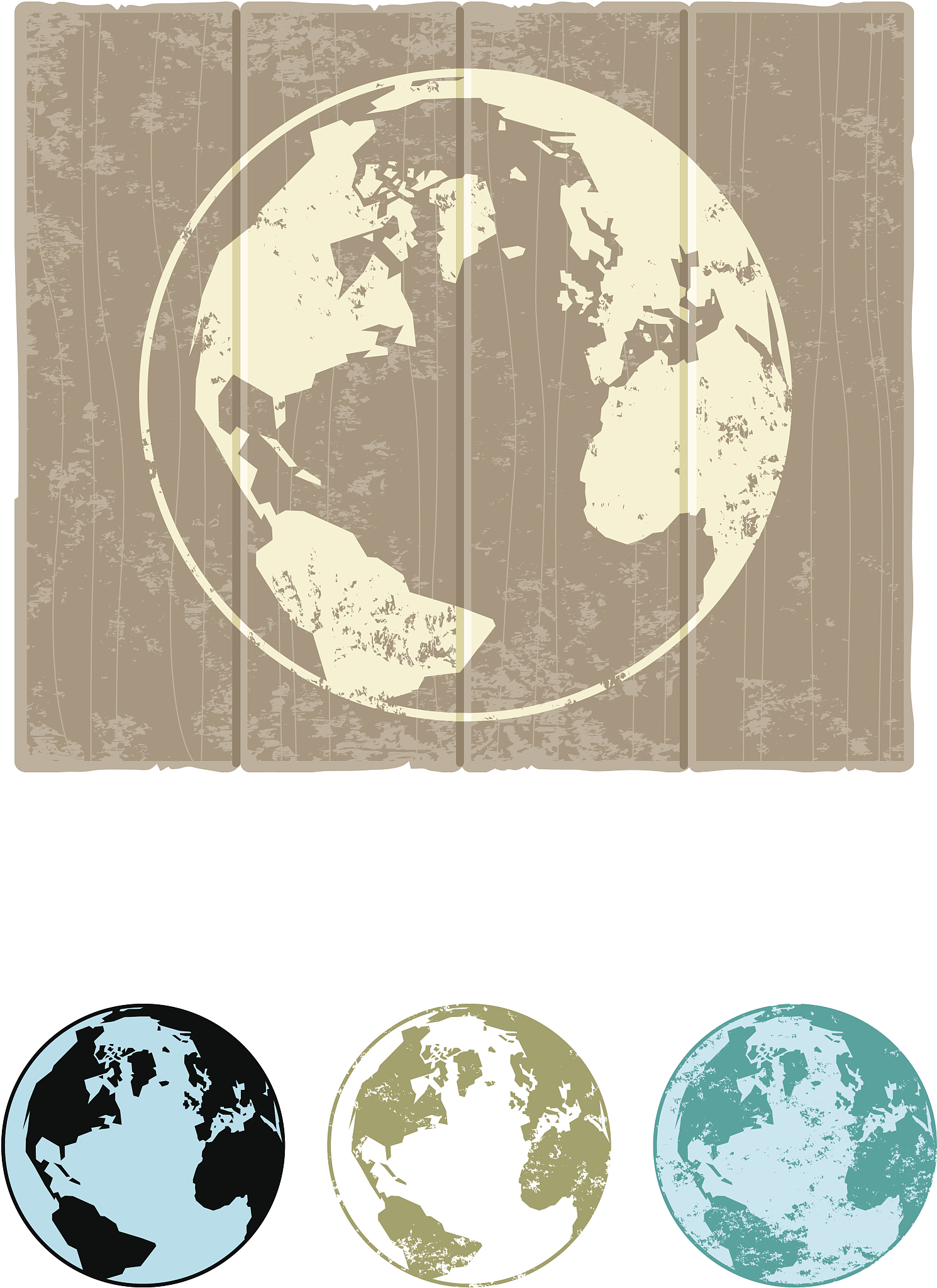 distressed globe