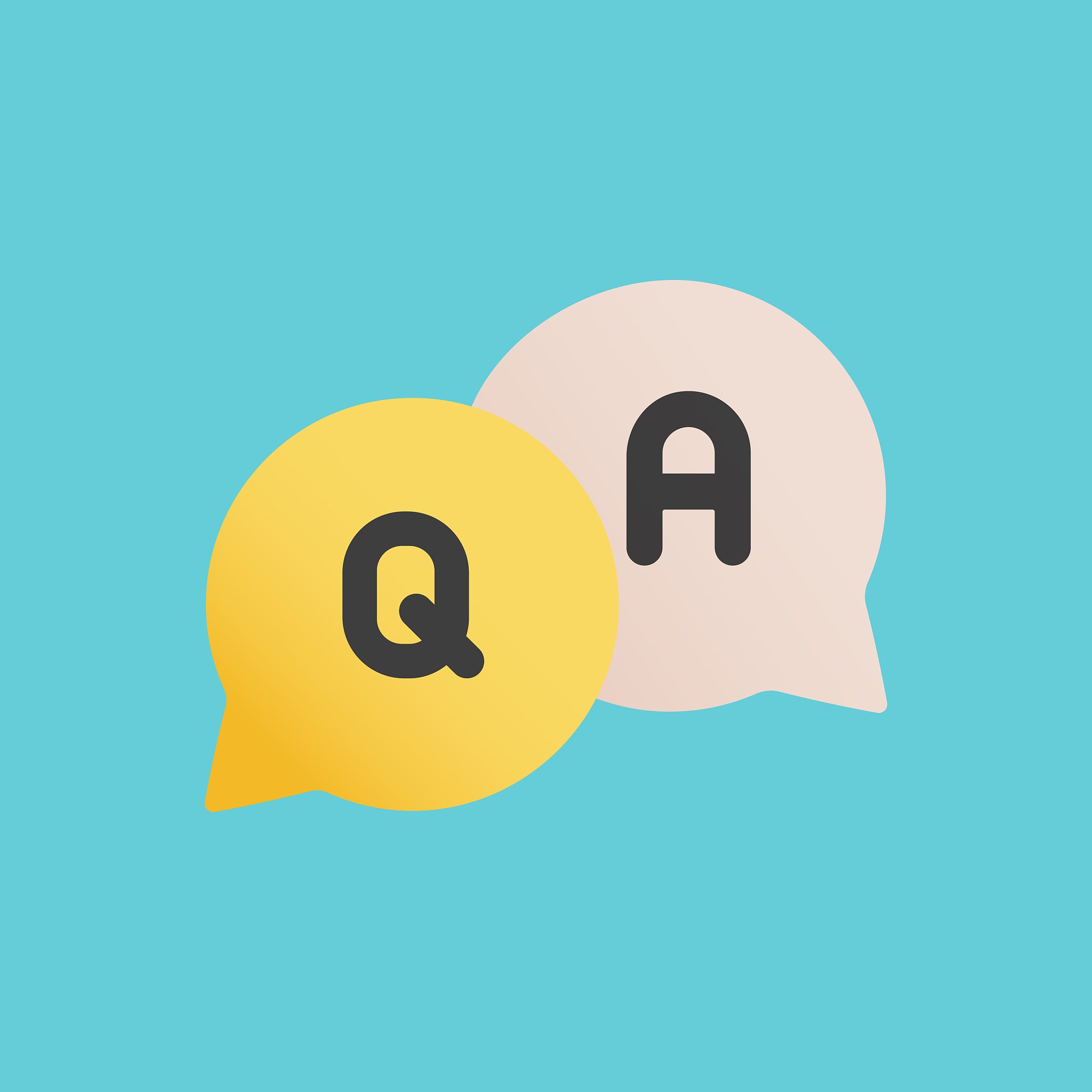 questions and answers flat icon. flat vector illustration symbol