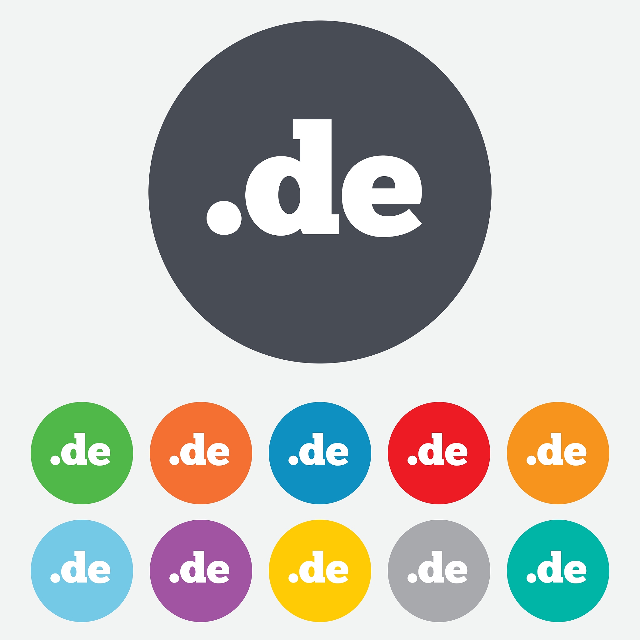 domain de sign icon top-level internet domain