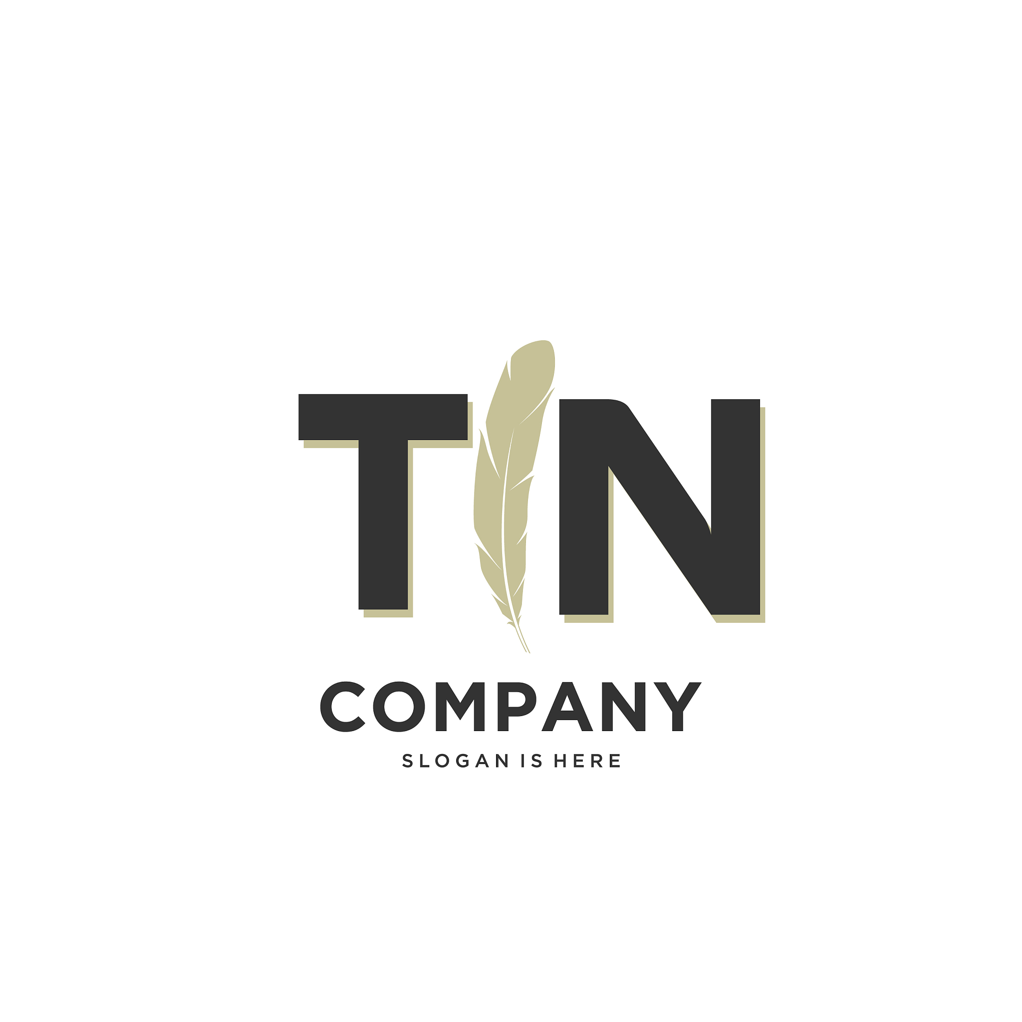 initial tn letter unique attractive creative