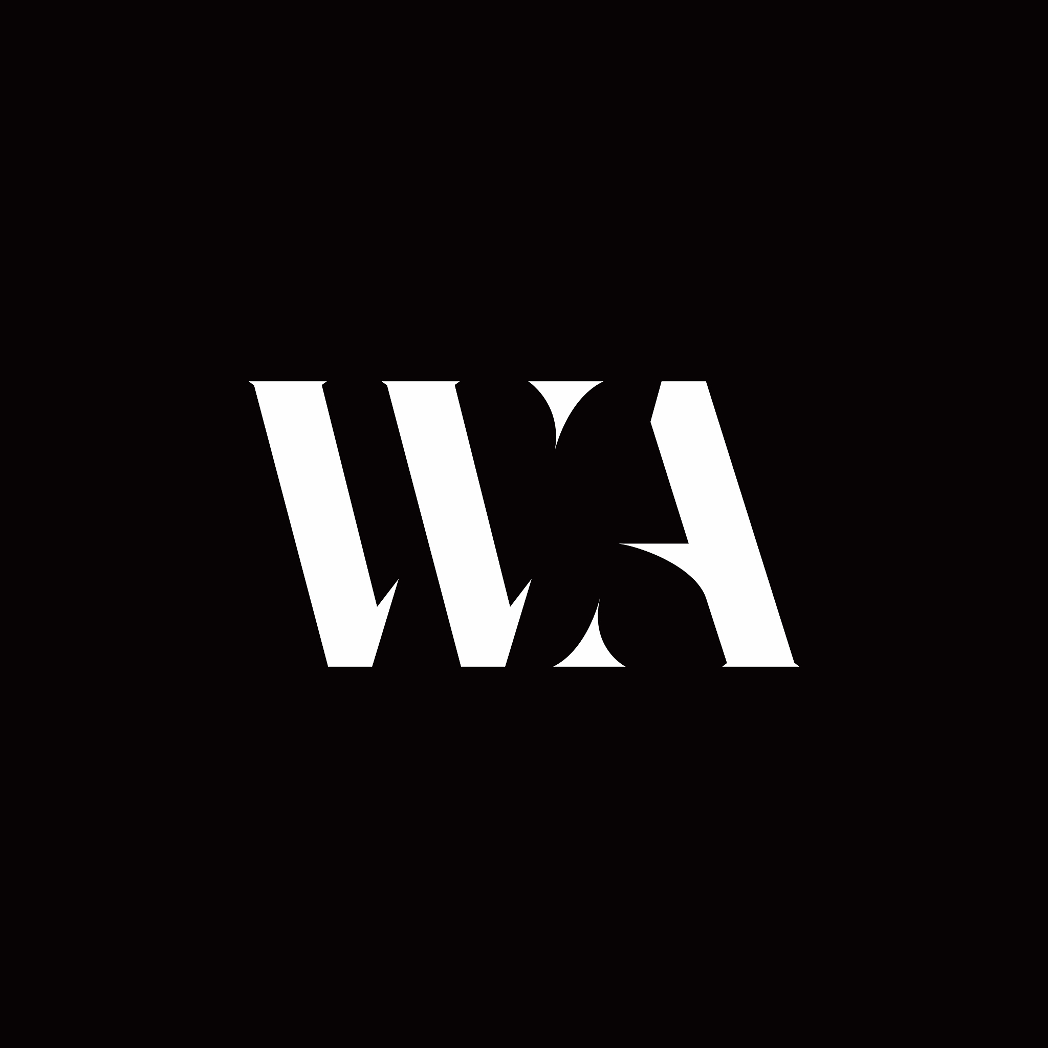 wa logo letter initial logo designs template