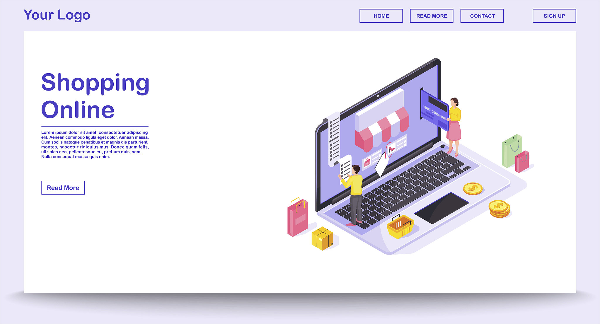 online shopping webpage template