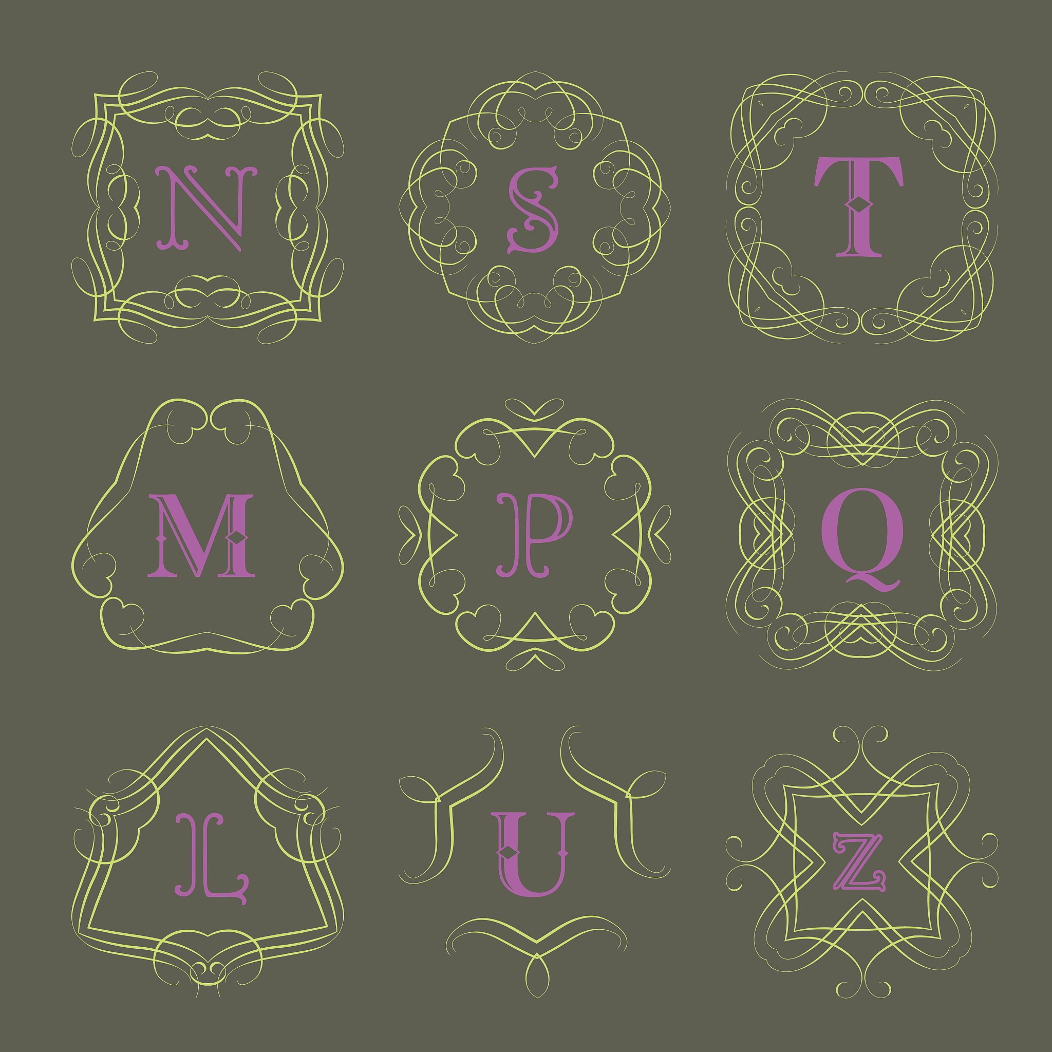 monogram logo template
