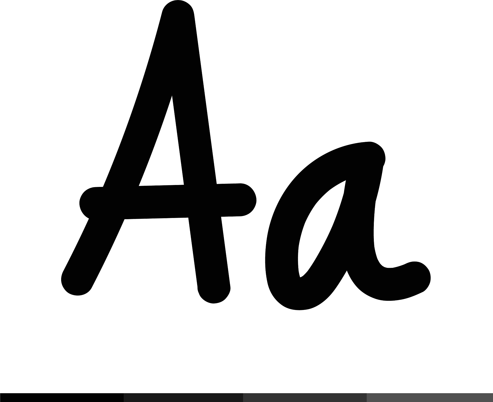 hand drawing letter font icon design
