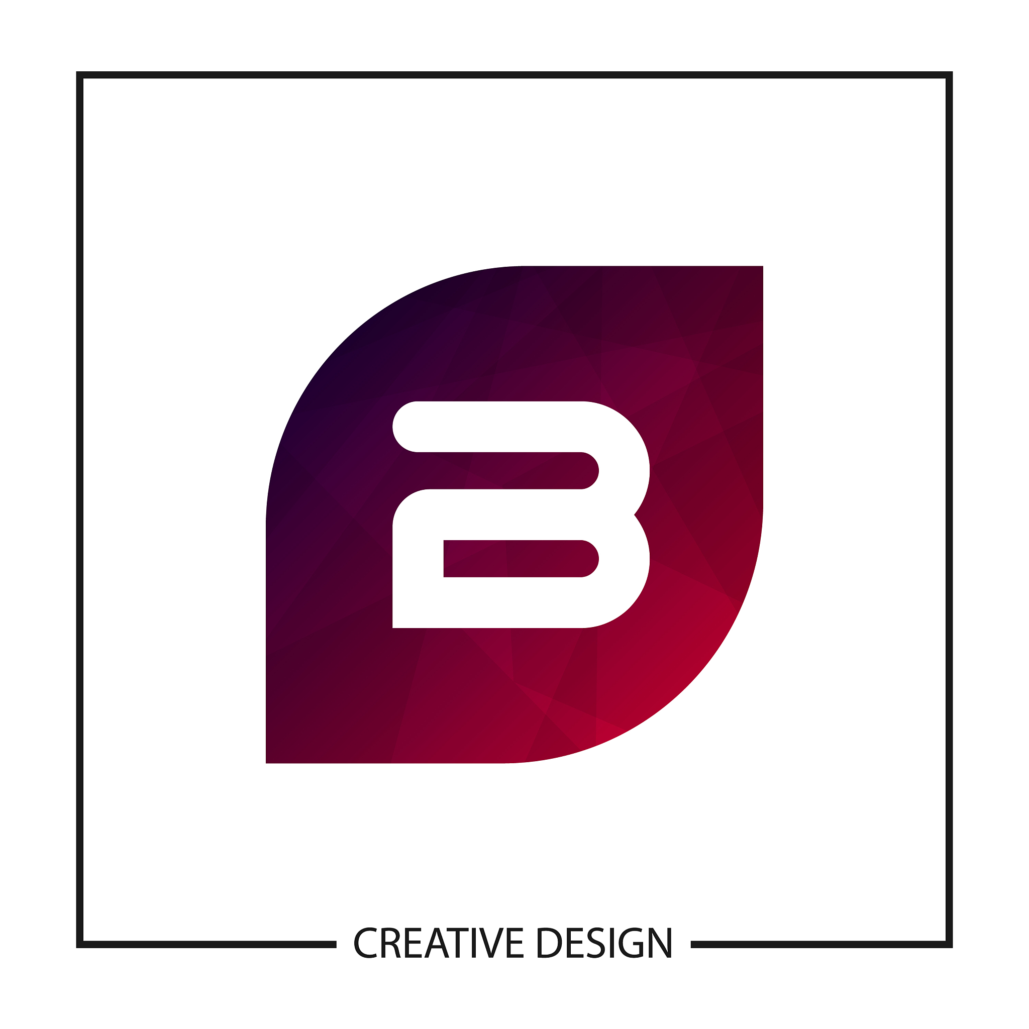 initial letter b logo template design