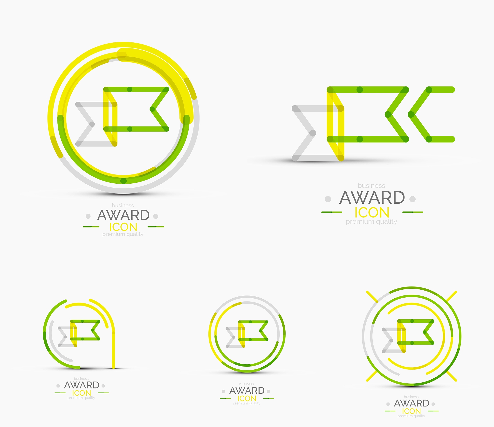 award icon set logo collection