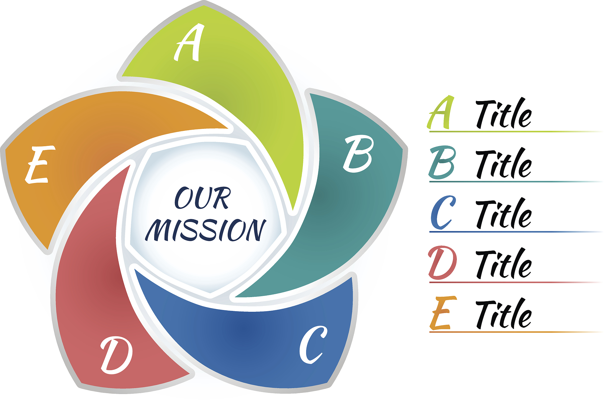 colorful circle infographic template