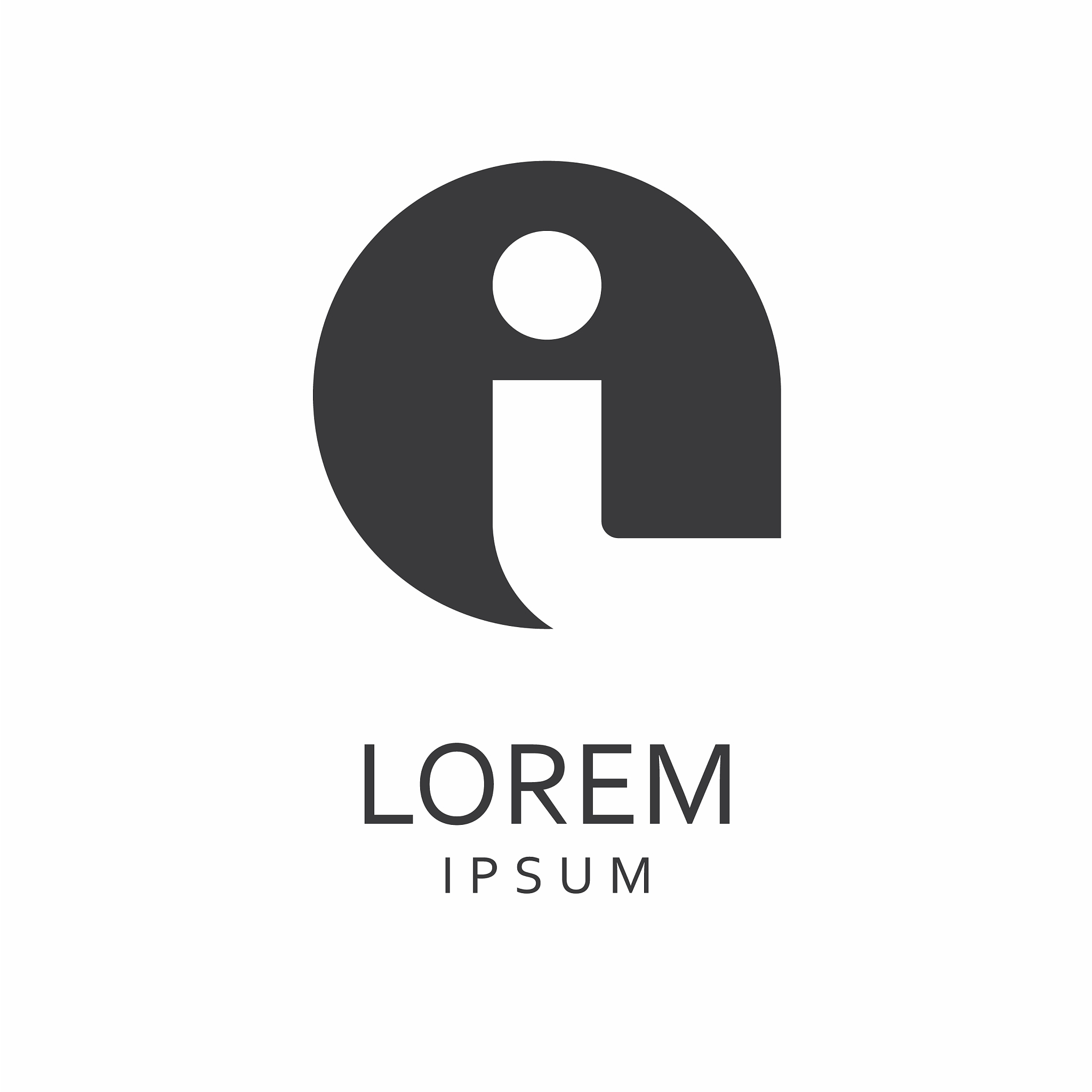 i letter logo icon