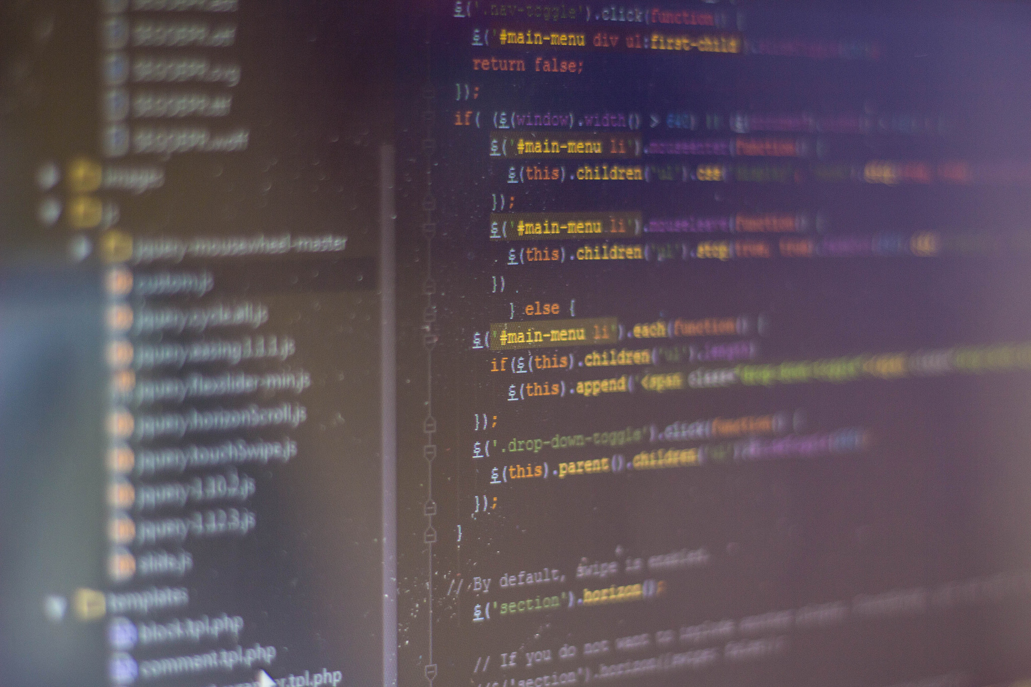 programming code abstract screen of software developer