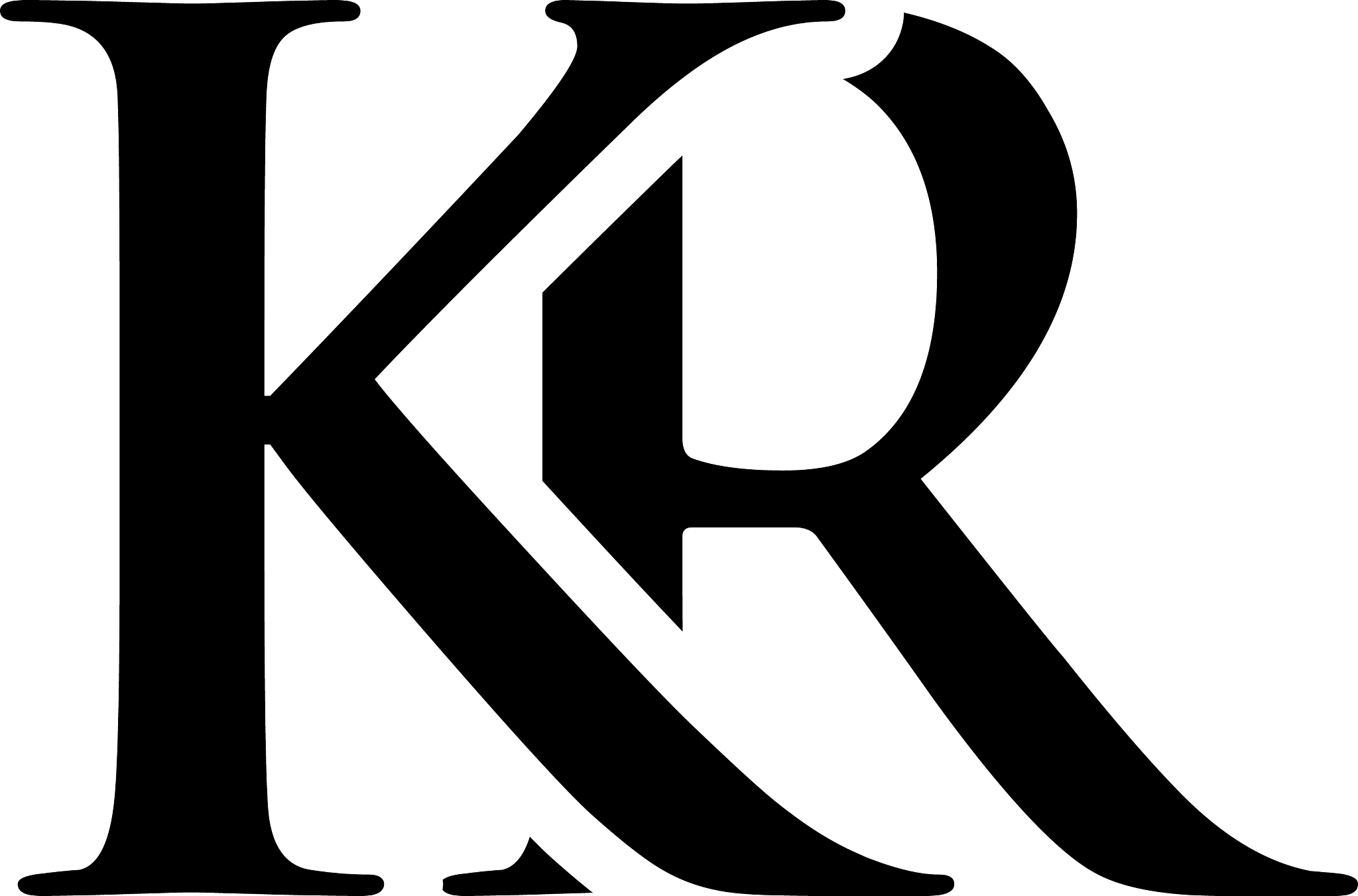 initial kr alphabet logo design template