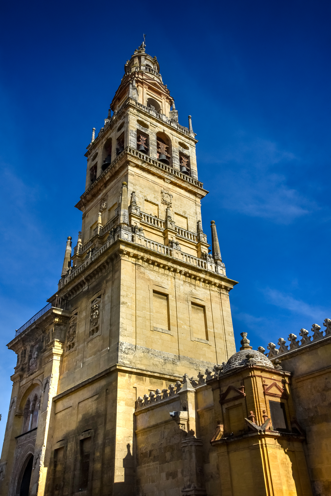 bell tower of the mezquita, cordoba, andalusia, spain