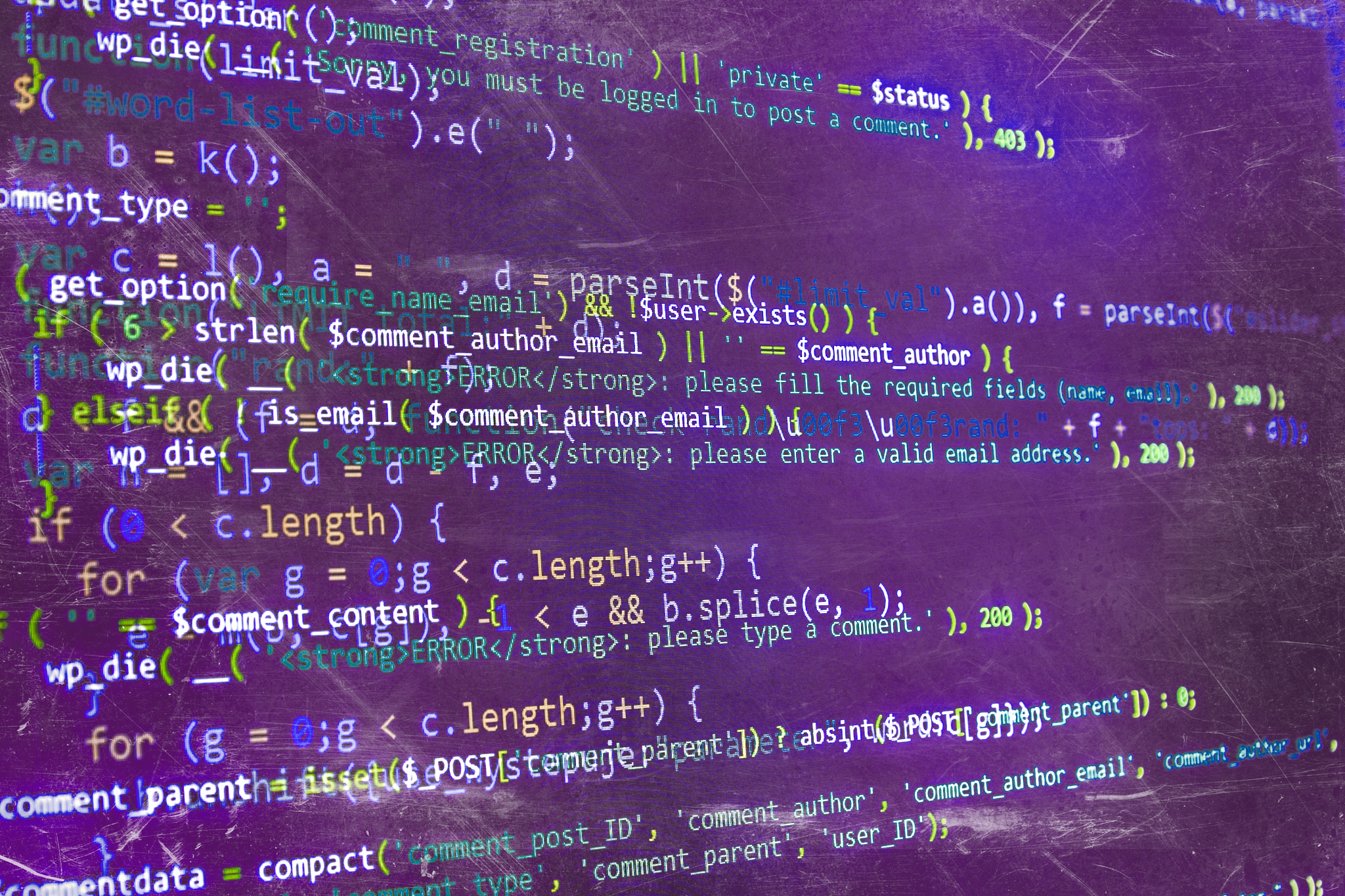 software developer programming code on computer