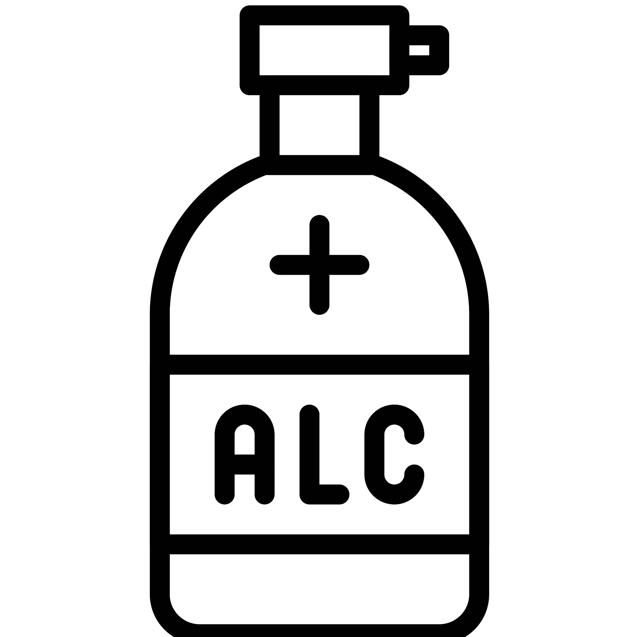 hand sanitizer vector illustration, line style icon