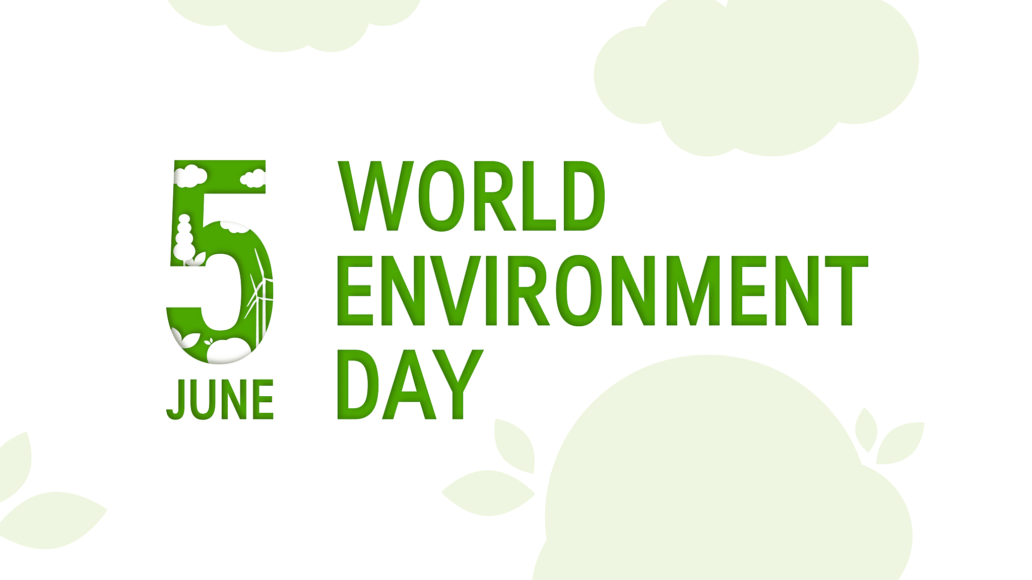 world environment day concept in paper cut style