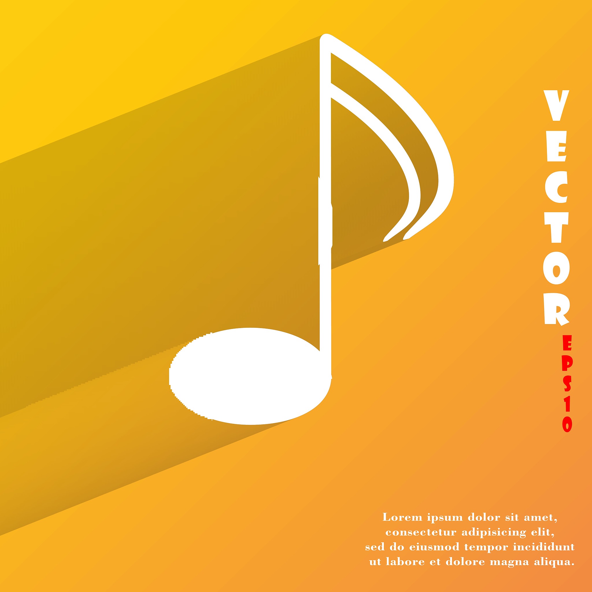 music elements notes web icon, flat design