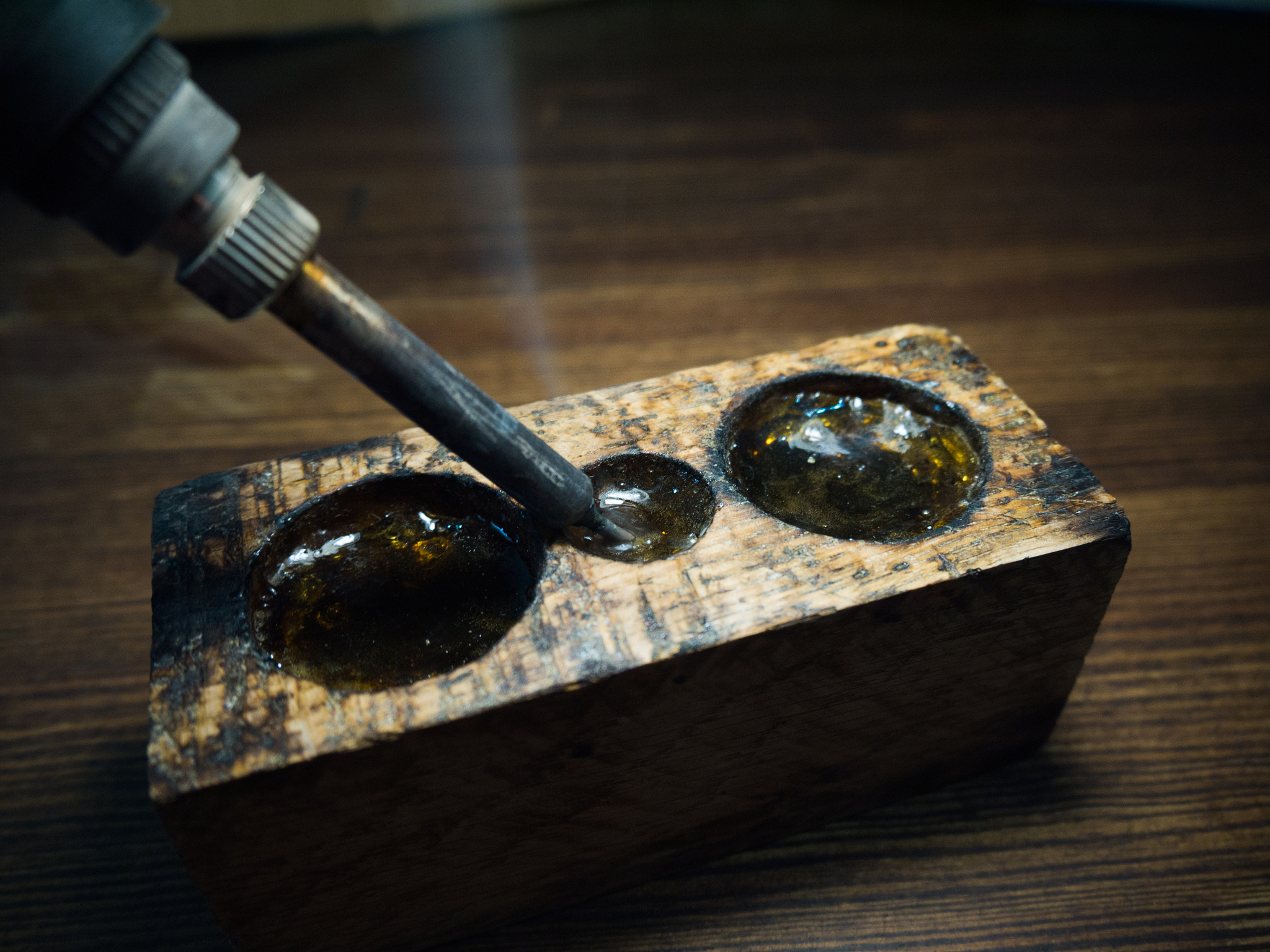 soldering iron and rosin