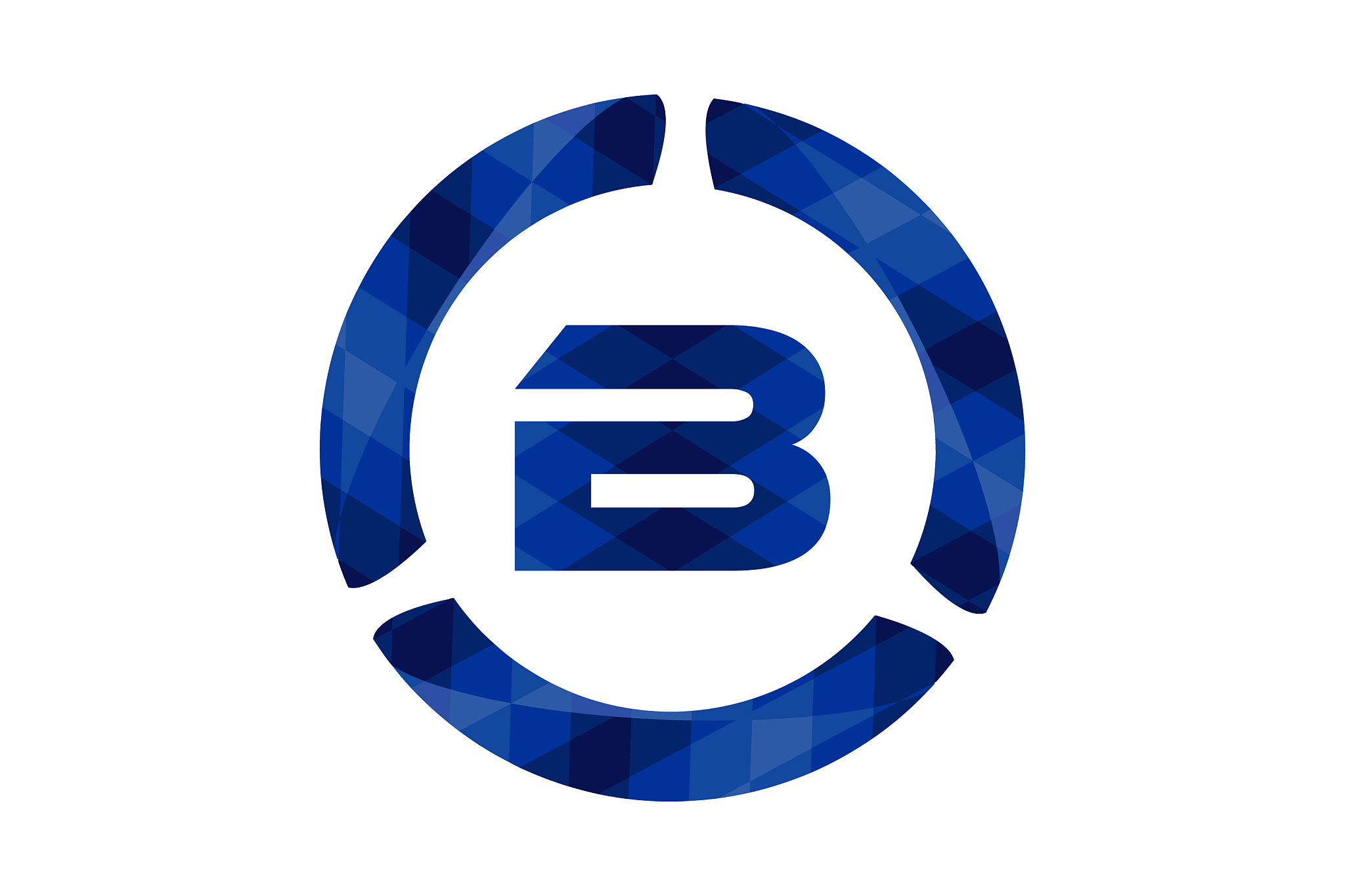 initial b blue color triangle rounds logo logo