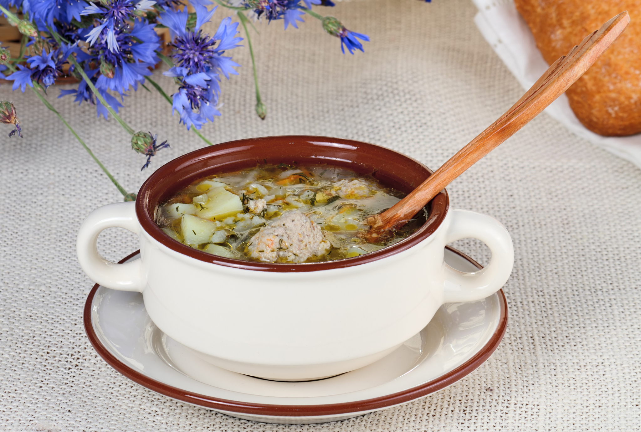 soup with meatball