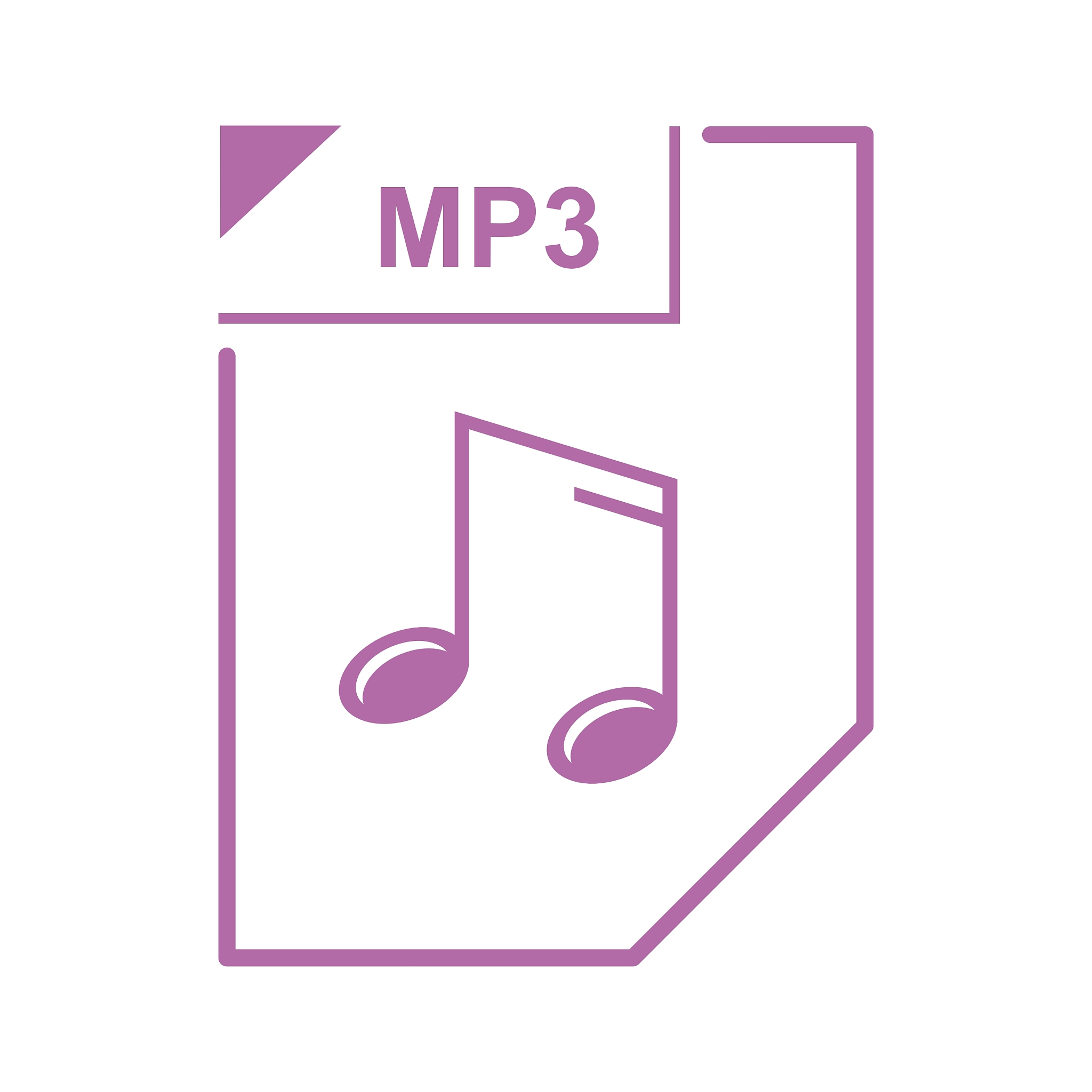 mp3 file icon cartoon style