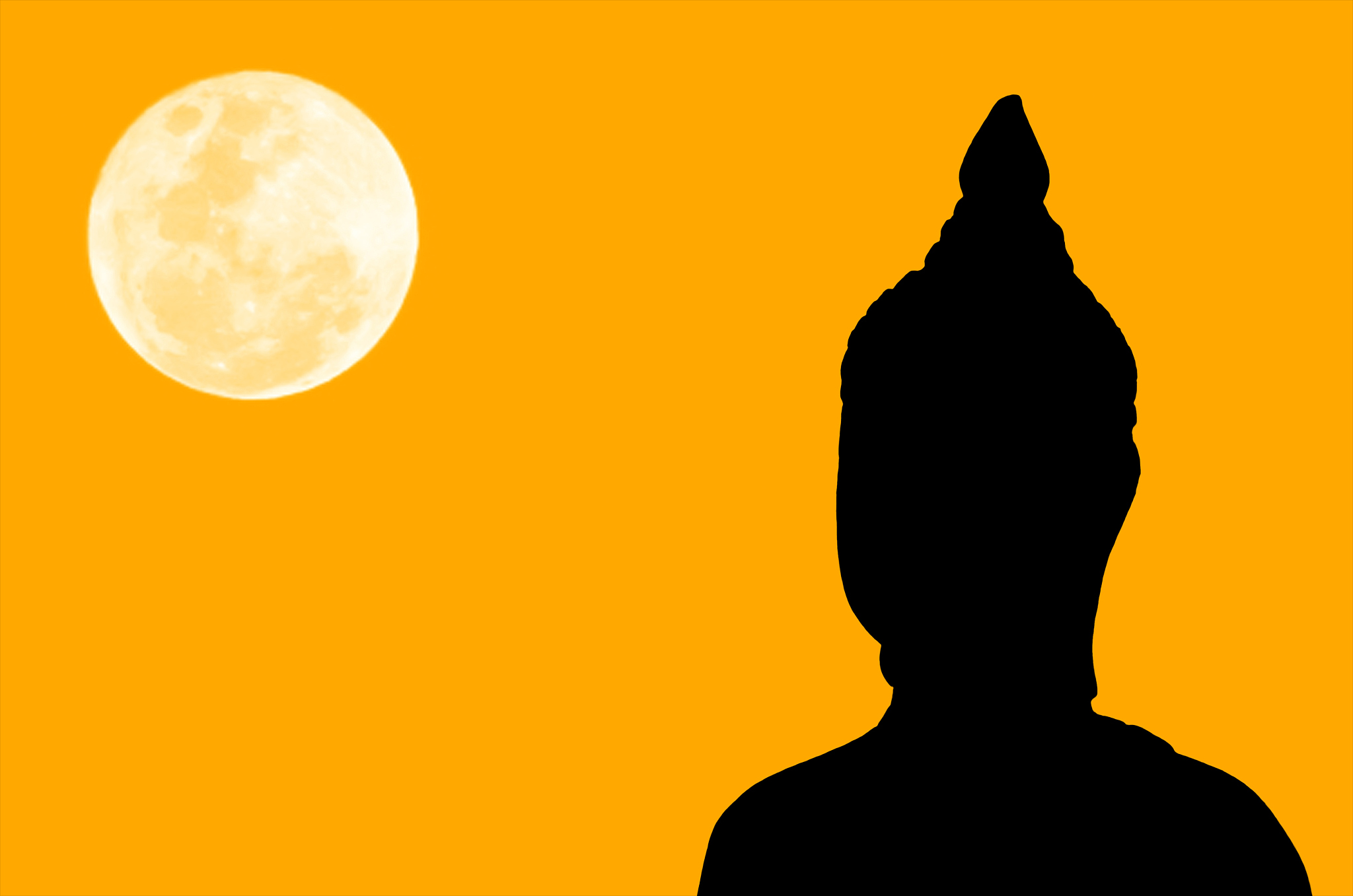 silhouette image of buddha