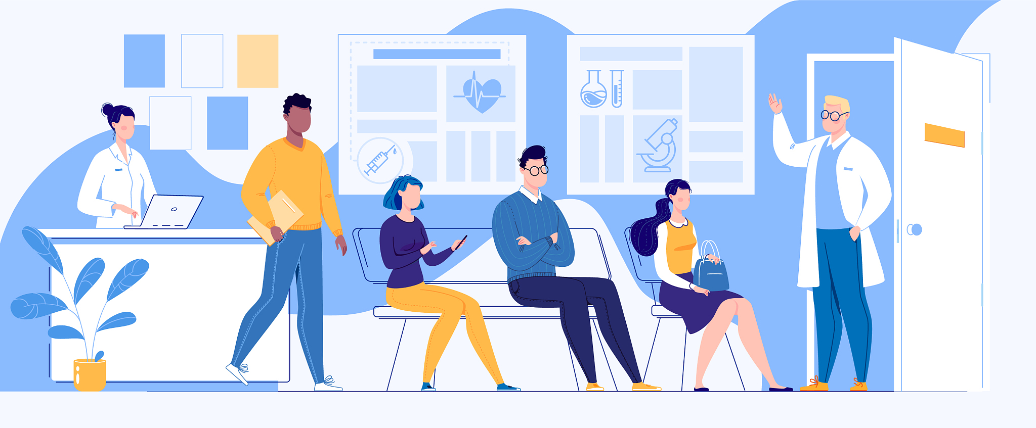 私立医院门诊部海报设计模板