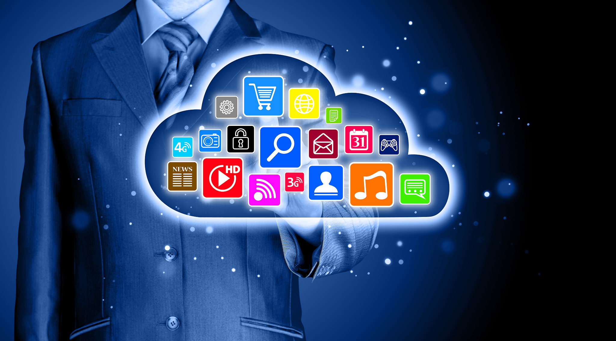 cloud computing touchscreen interface