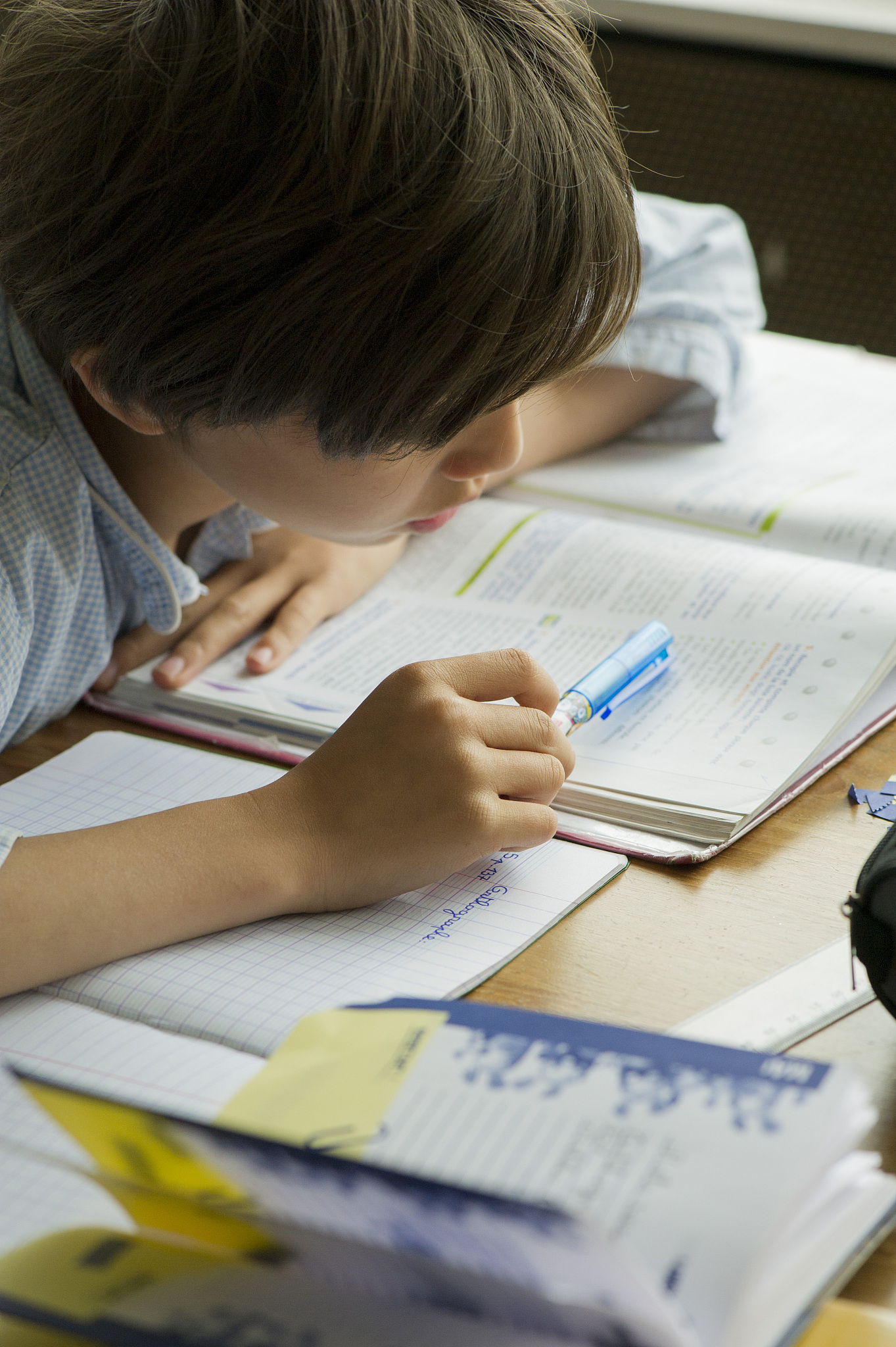 boy studying