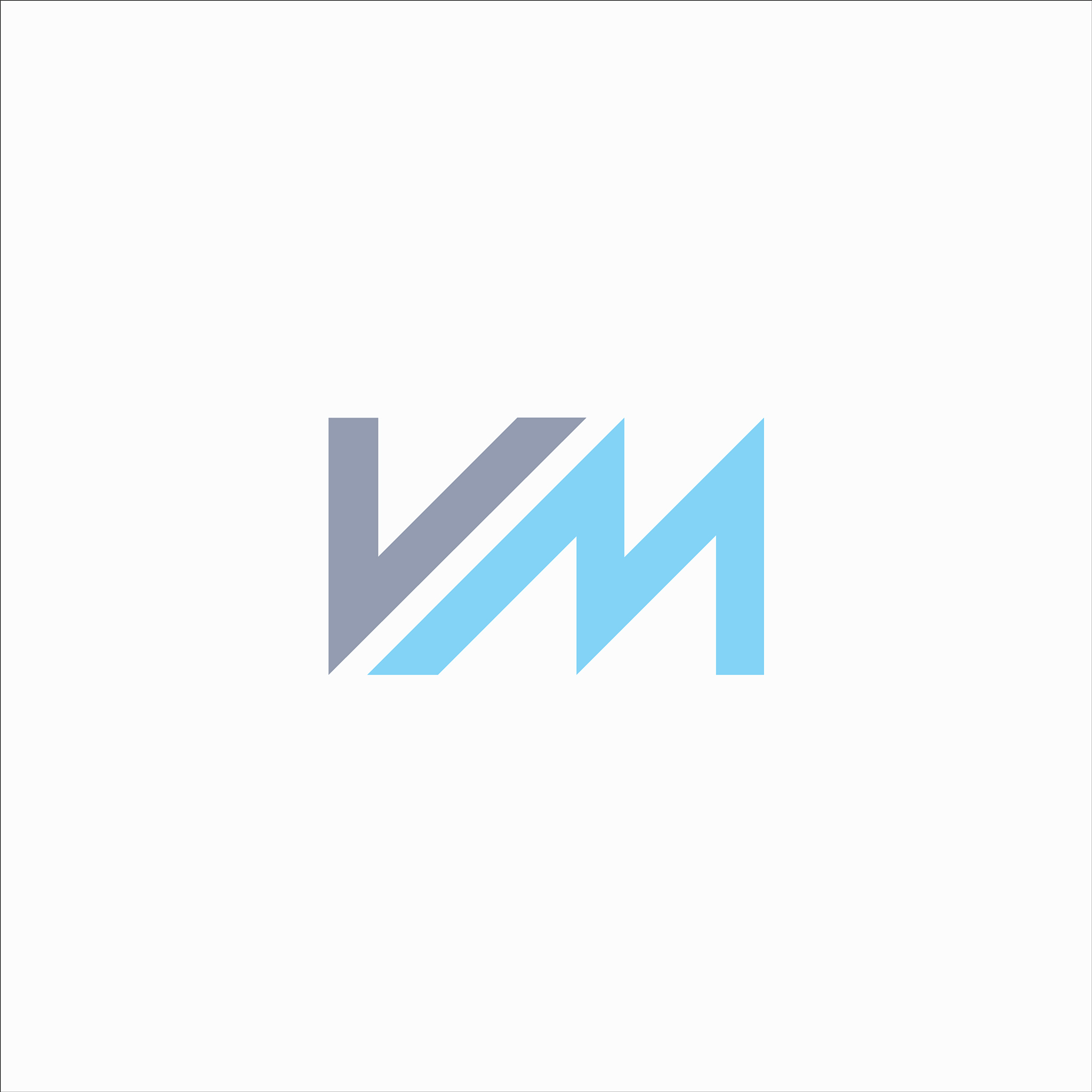 initial letter mv or vm logo design template