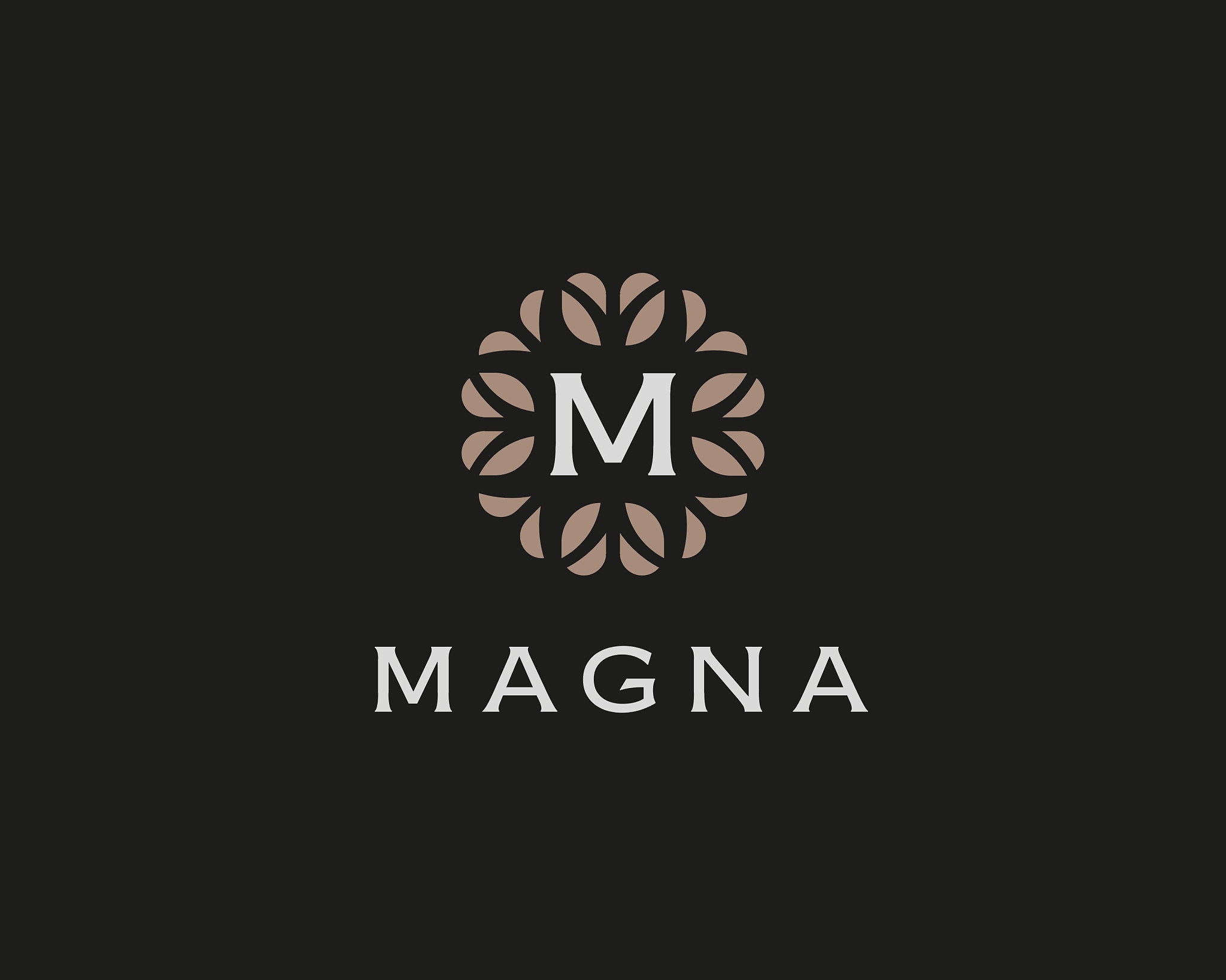 premium monogram letter m initials logo universal