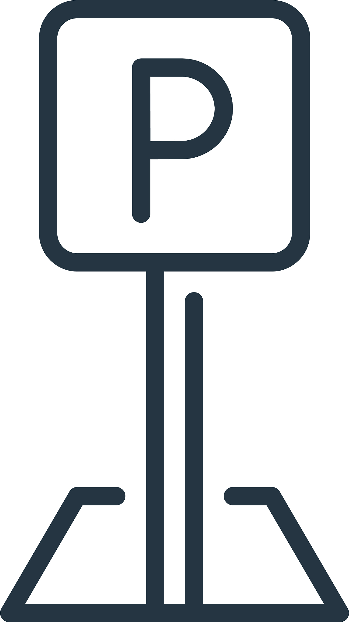 parking icon isolated on white background outline