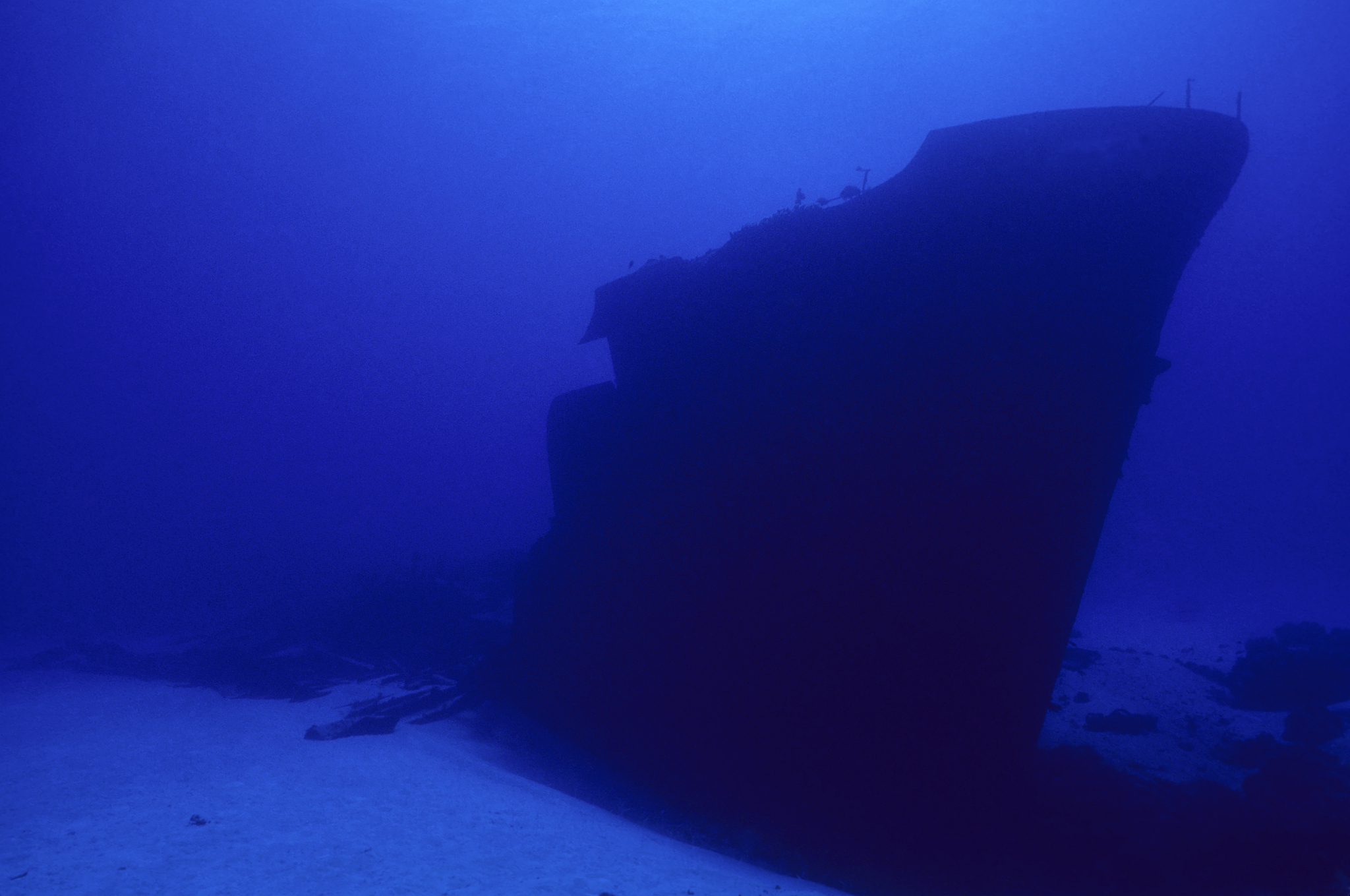 shipwreck in the abyss