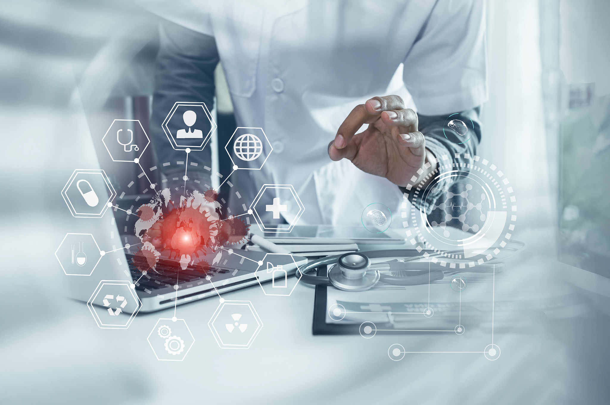 medical technology networking concept.