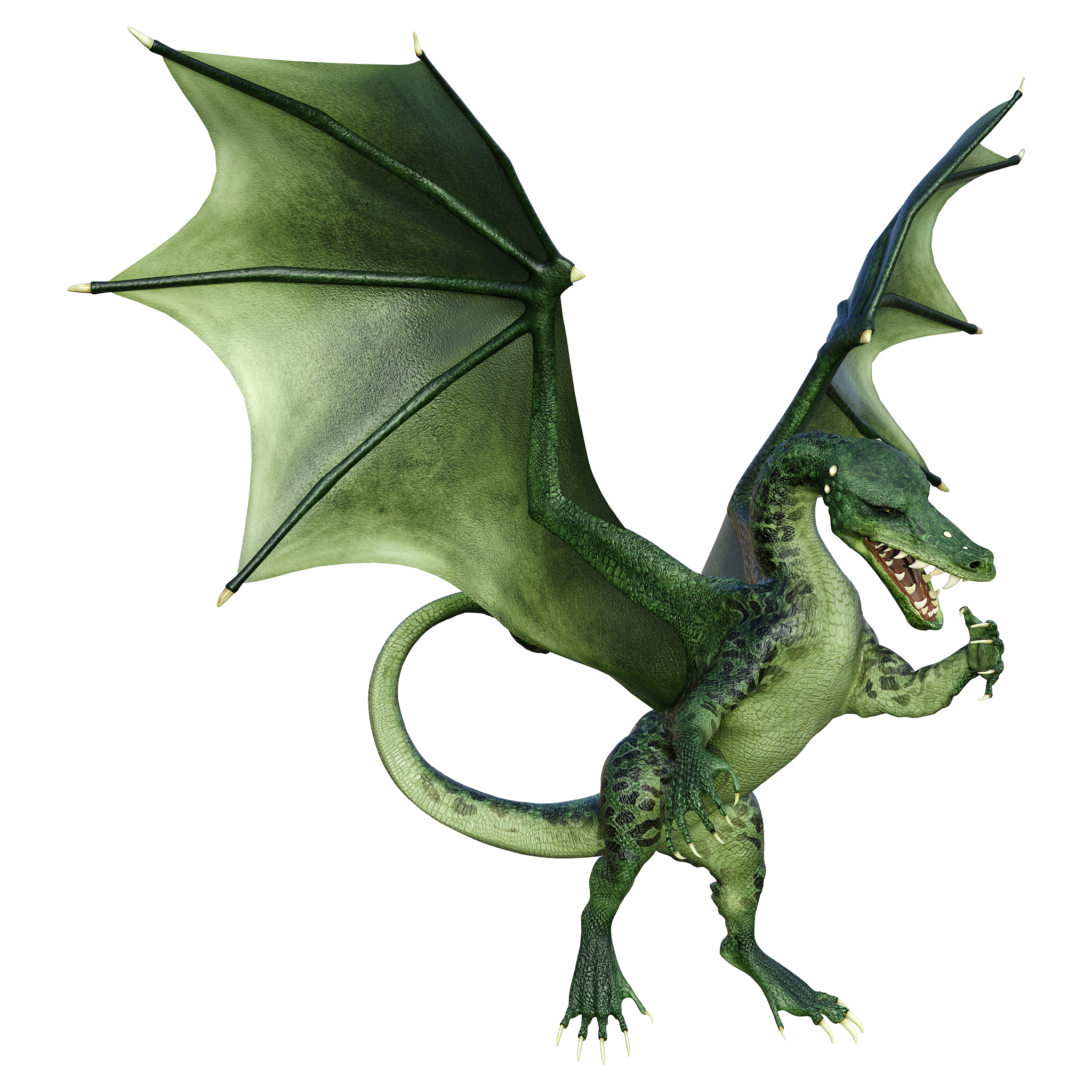 3d illustration fantasy dragon on white