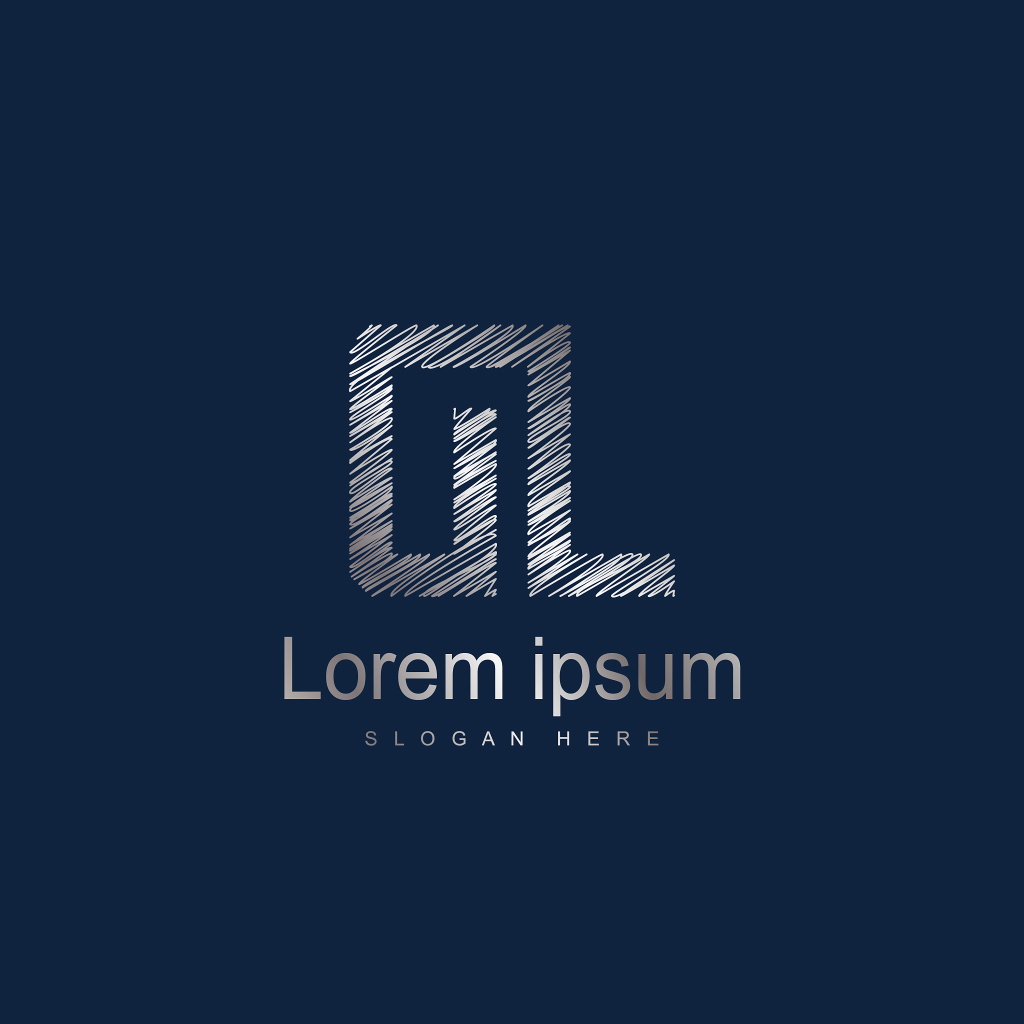 initial letter dl logo template design