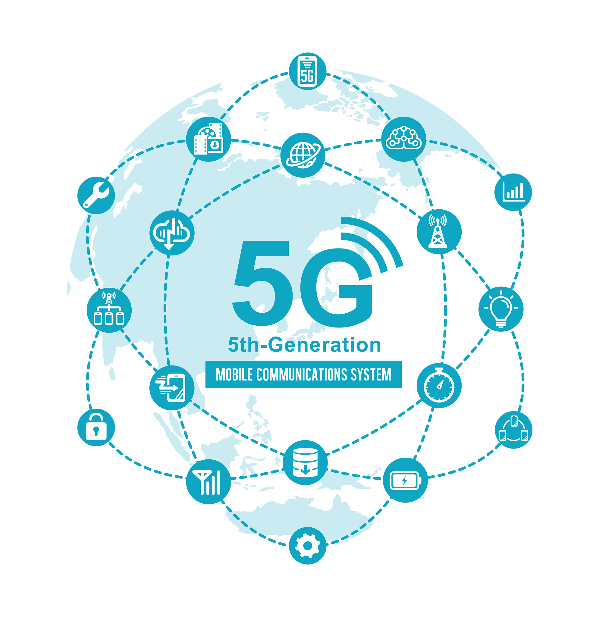 5g (5th-generation high-speed mobile communication system) flat 