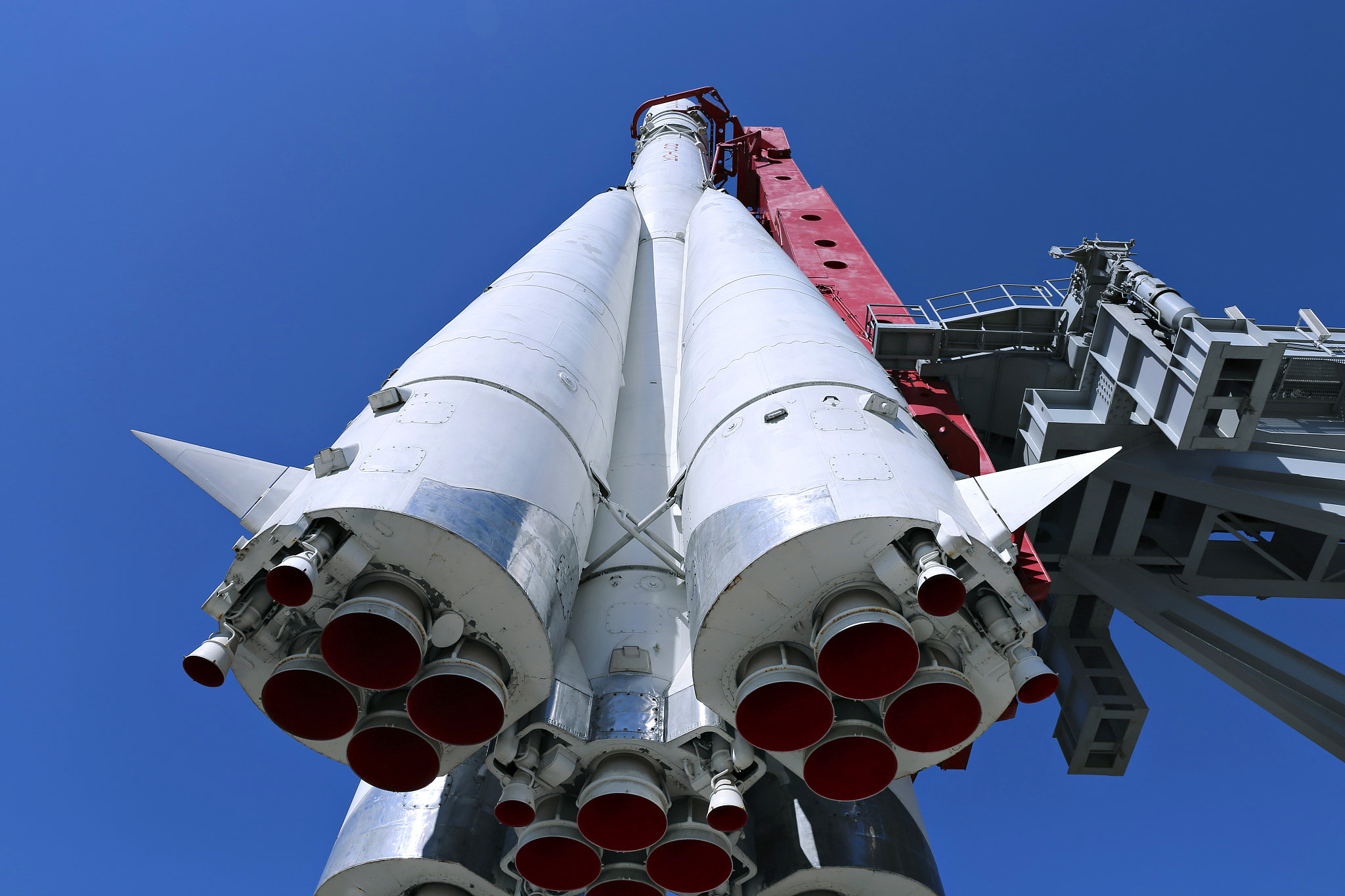 the rocket vostok on the launch pad