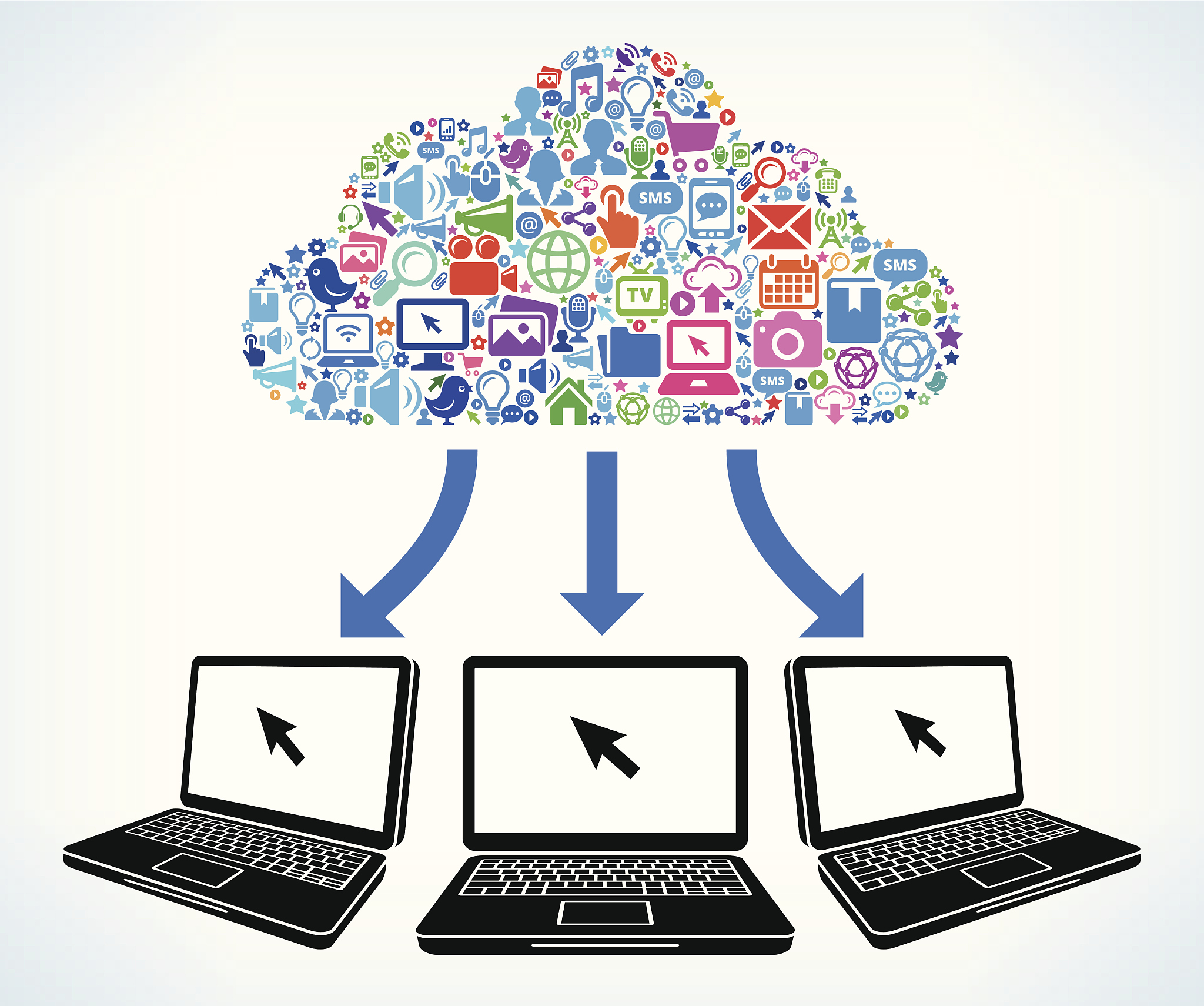 computer network on modern technology & communication cloud