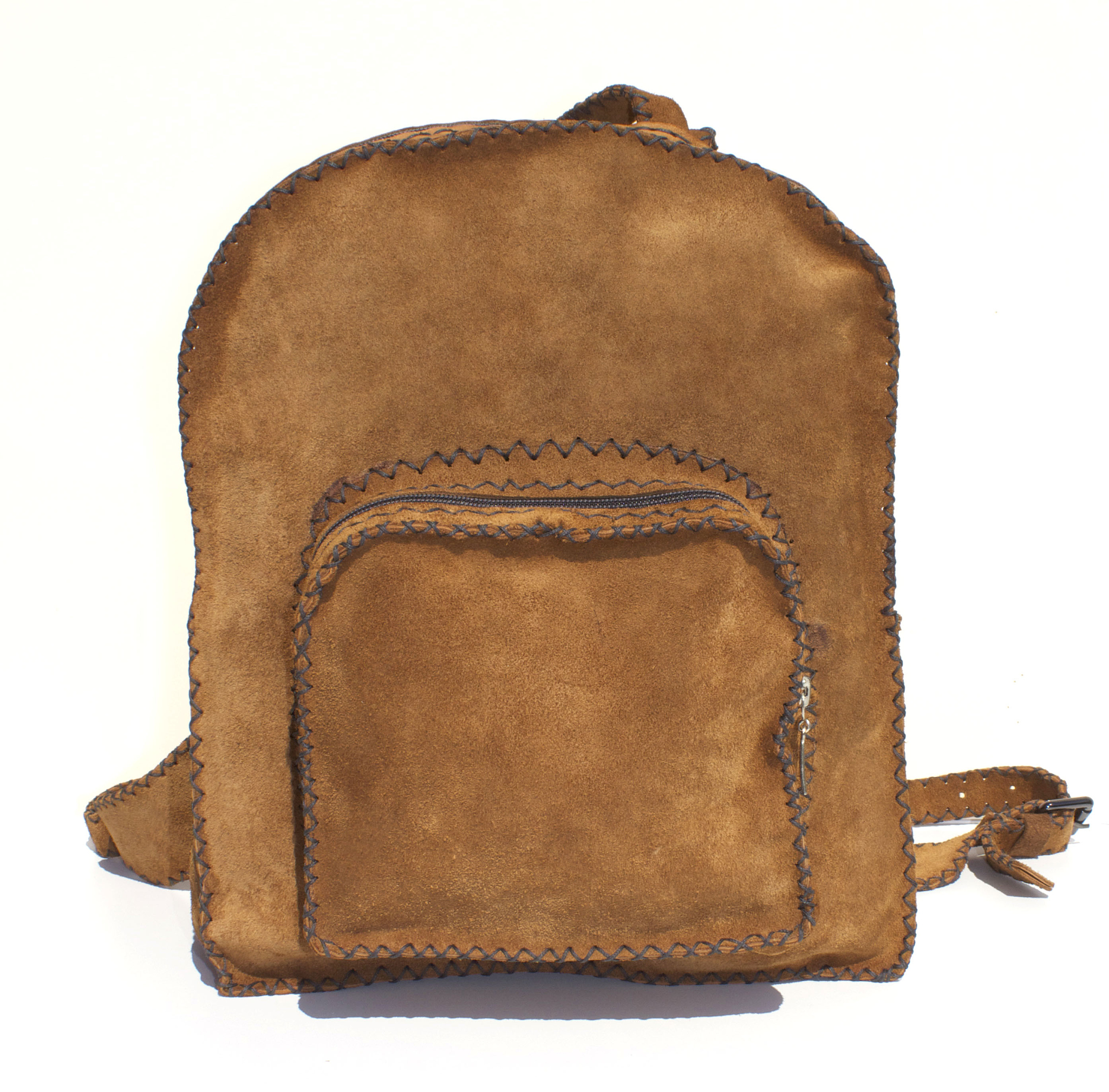 natural suede backpack