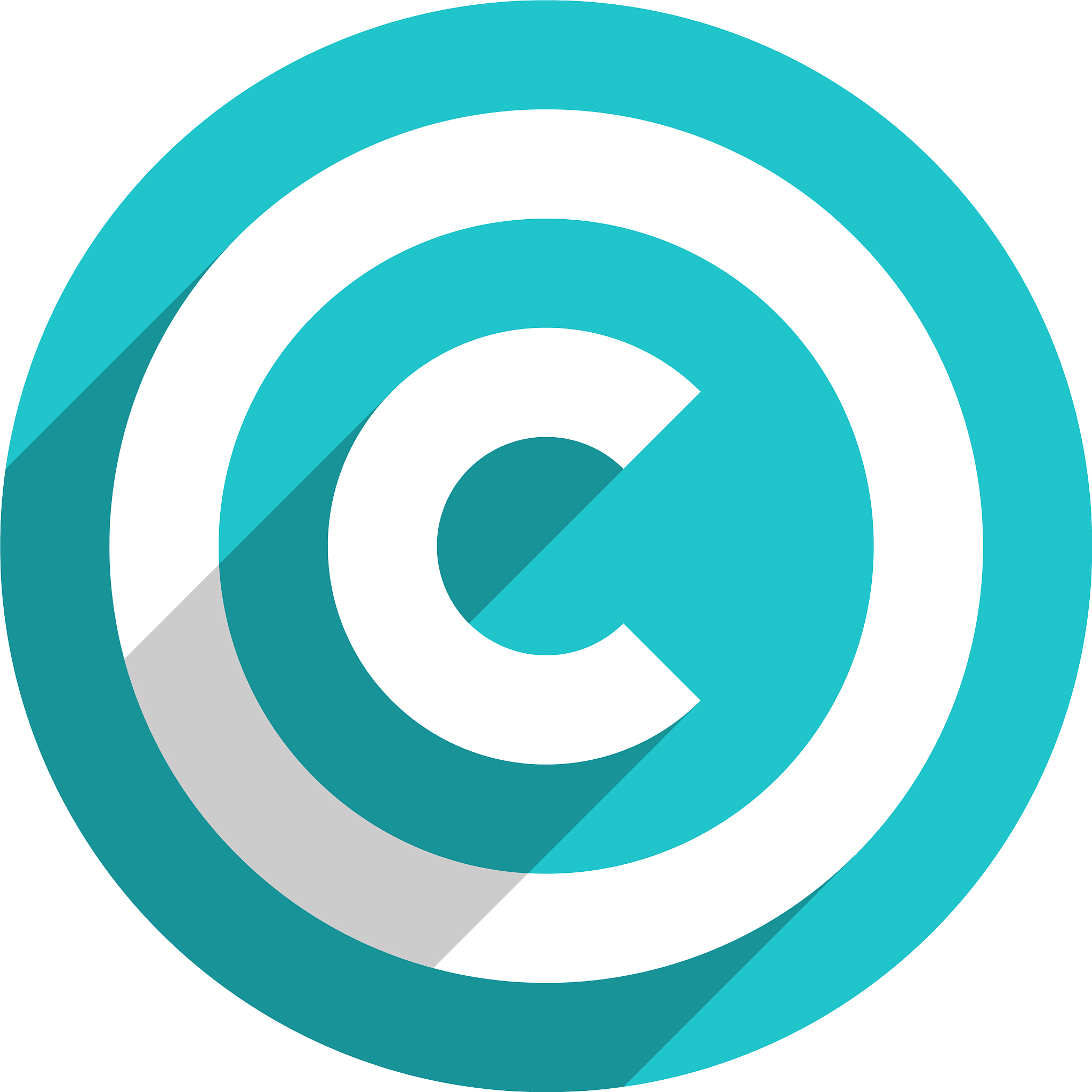 copyright symbol or copyright sign in flat style