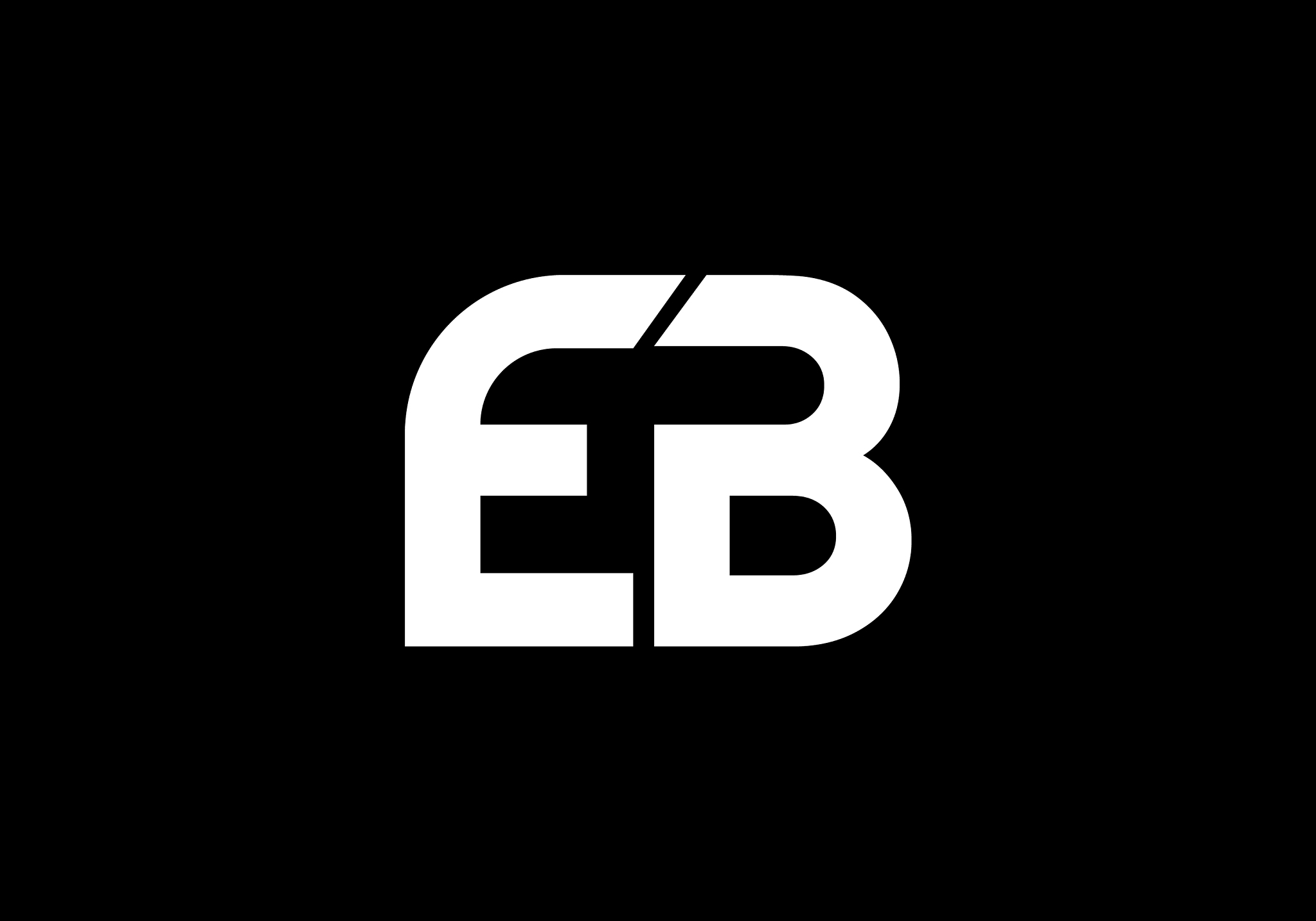 initial monogram letter e b logo design template