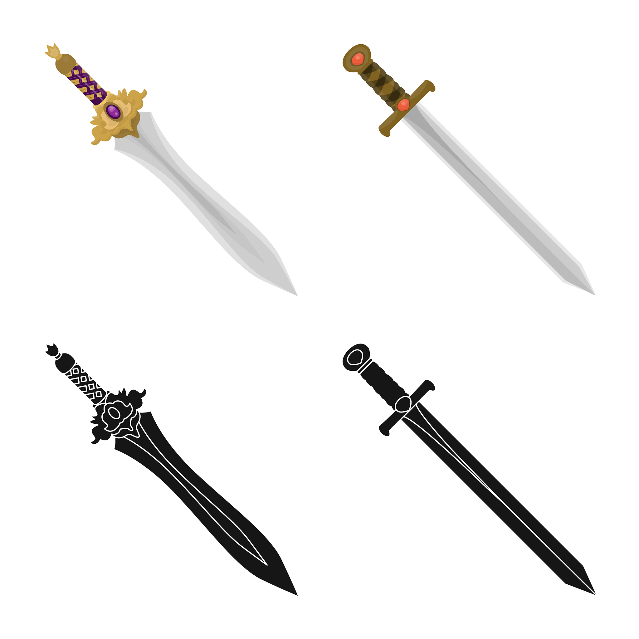 isolated object game and armor logo collection