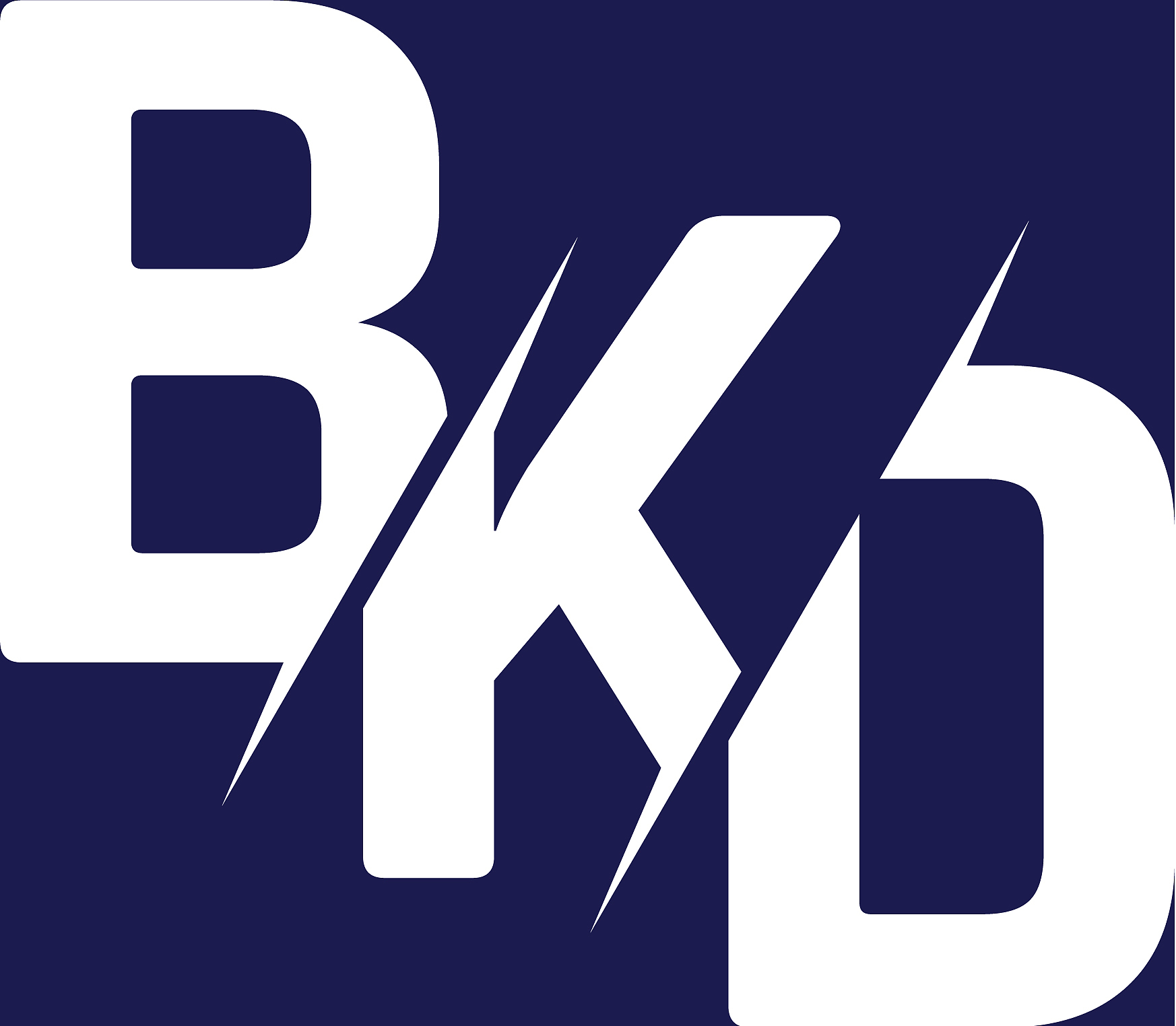 monogram letters initial logo design bkd