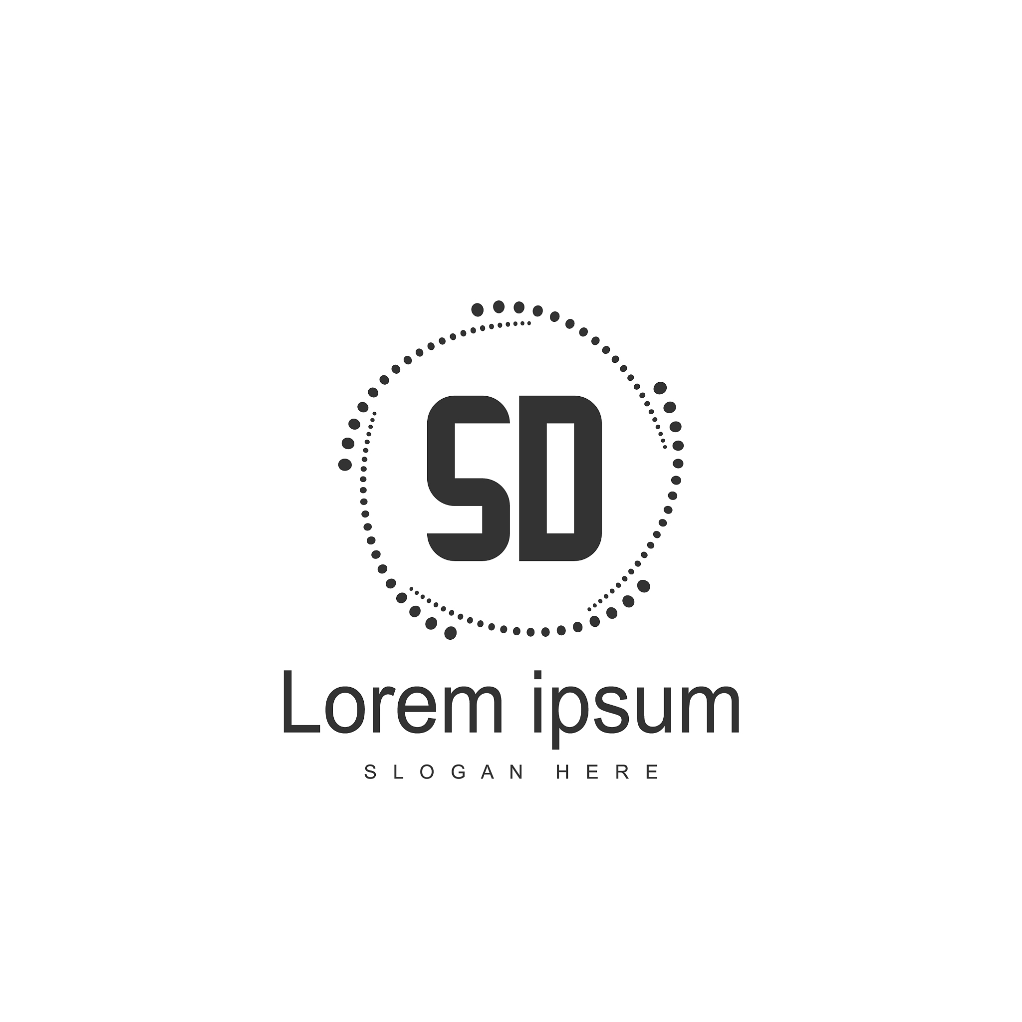 sd letter logo design initial letter sd logo