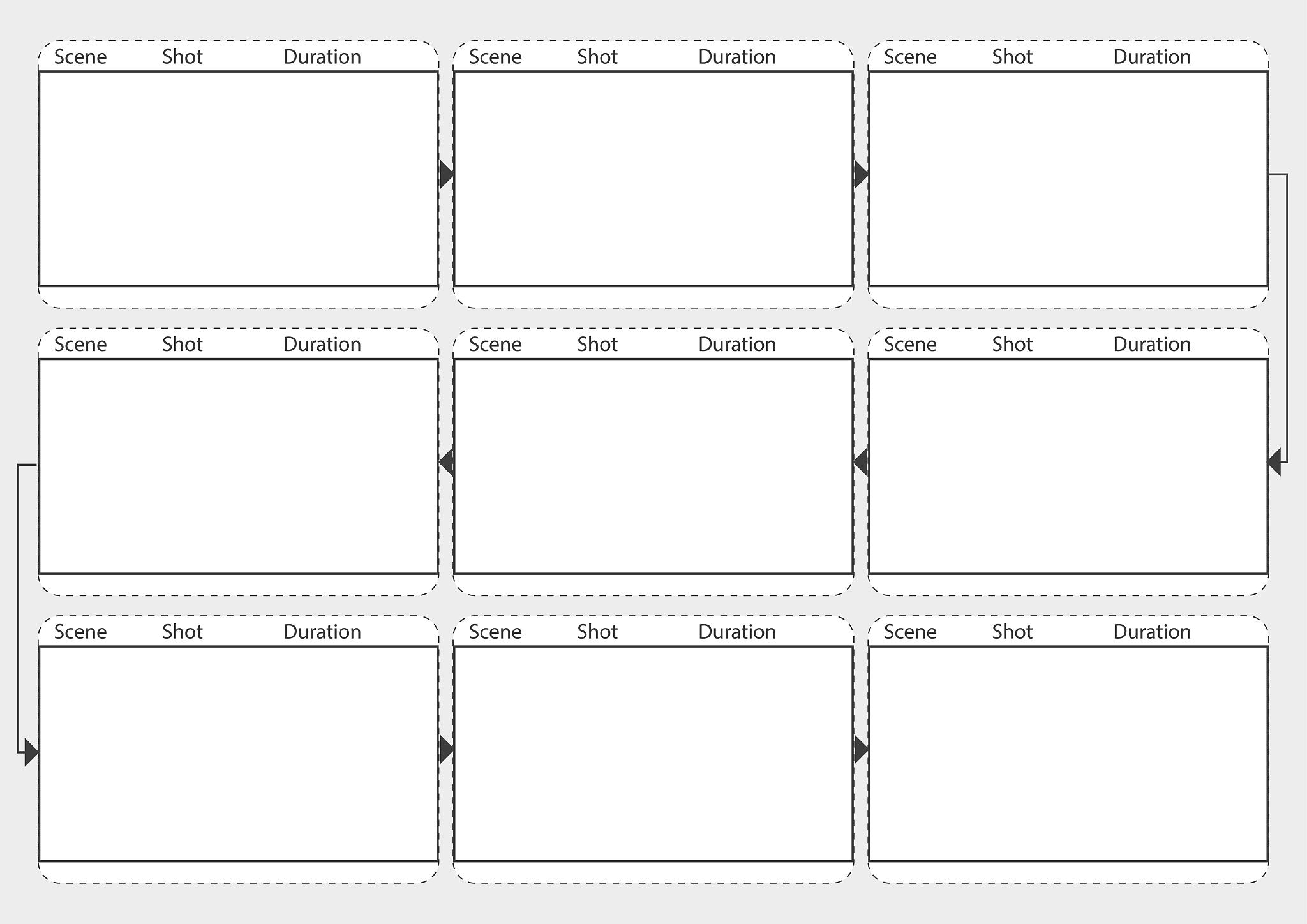 professional of film storyboard mockup.  template for easy to pr