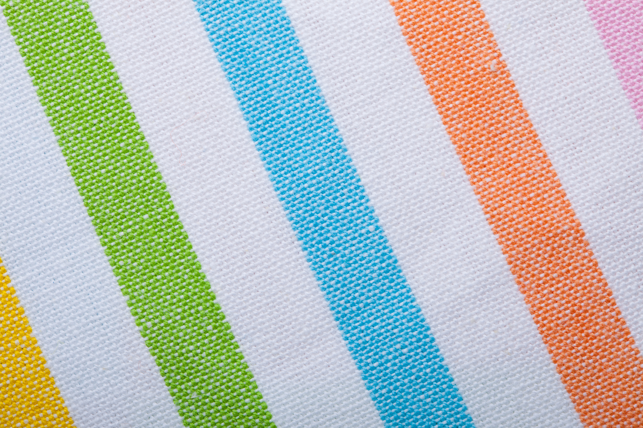 closeup of colorful striped textile as background or texture