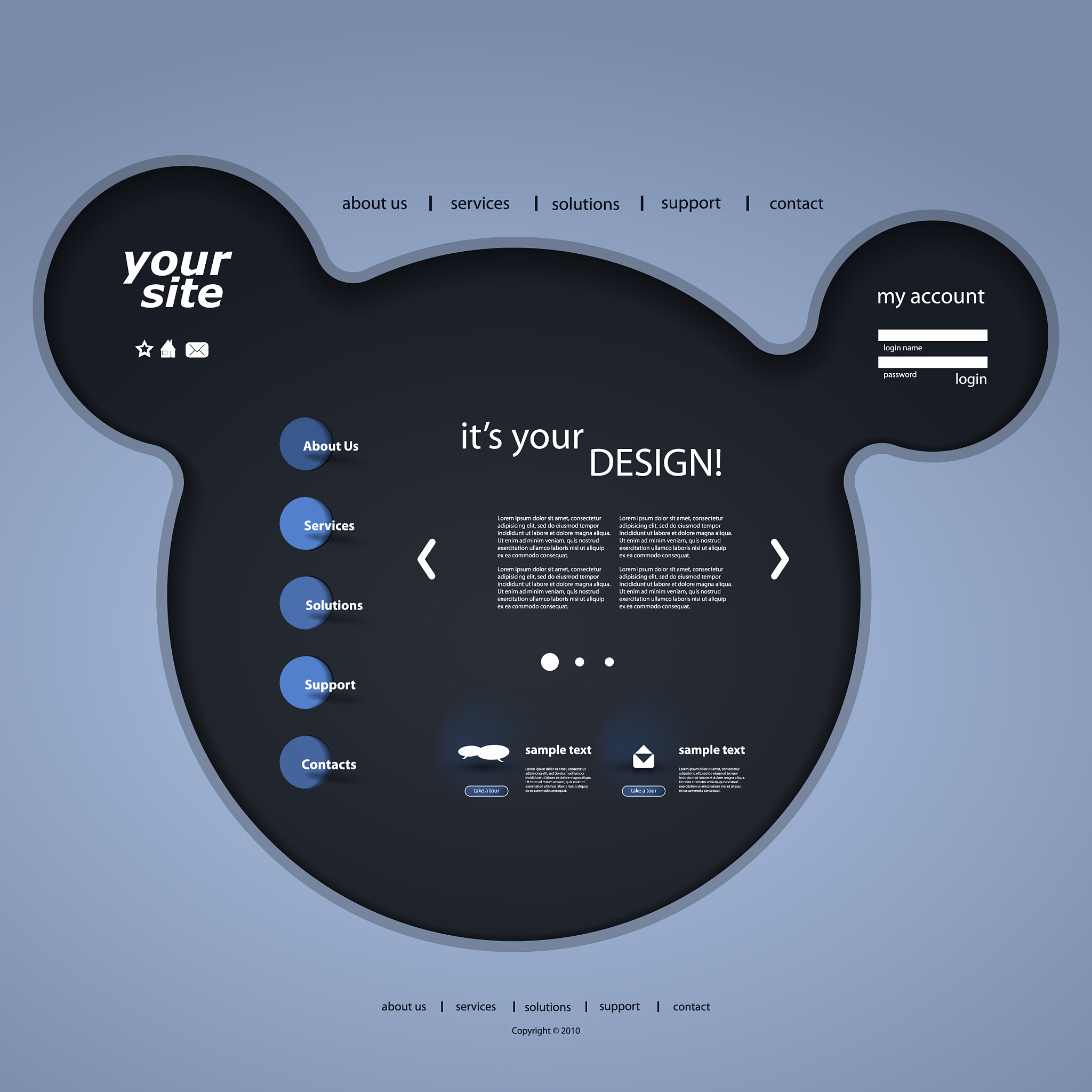 one page website template