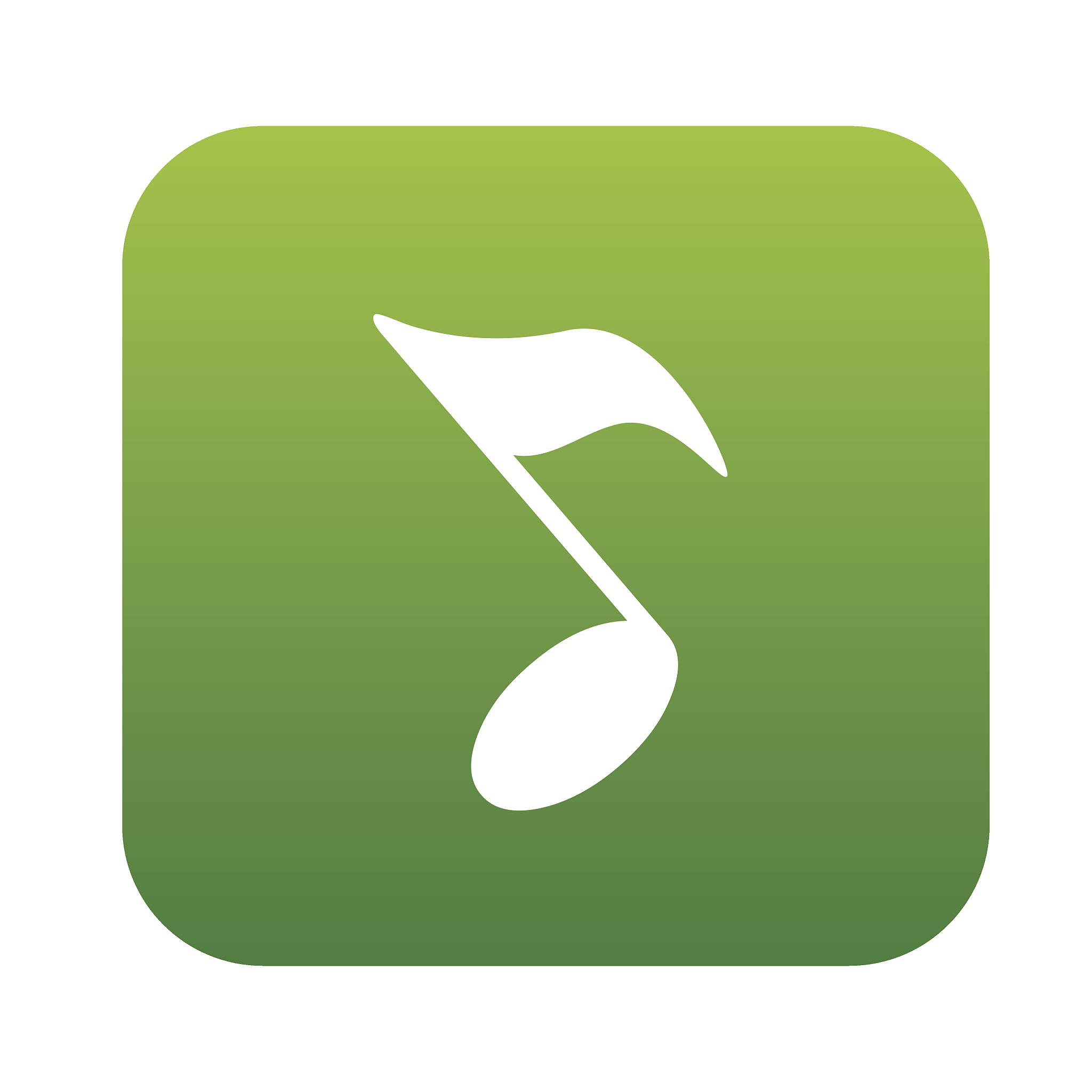 song note design on green button,clean vector