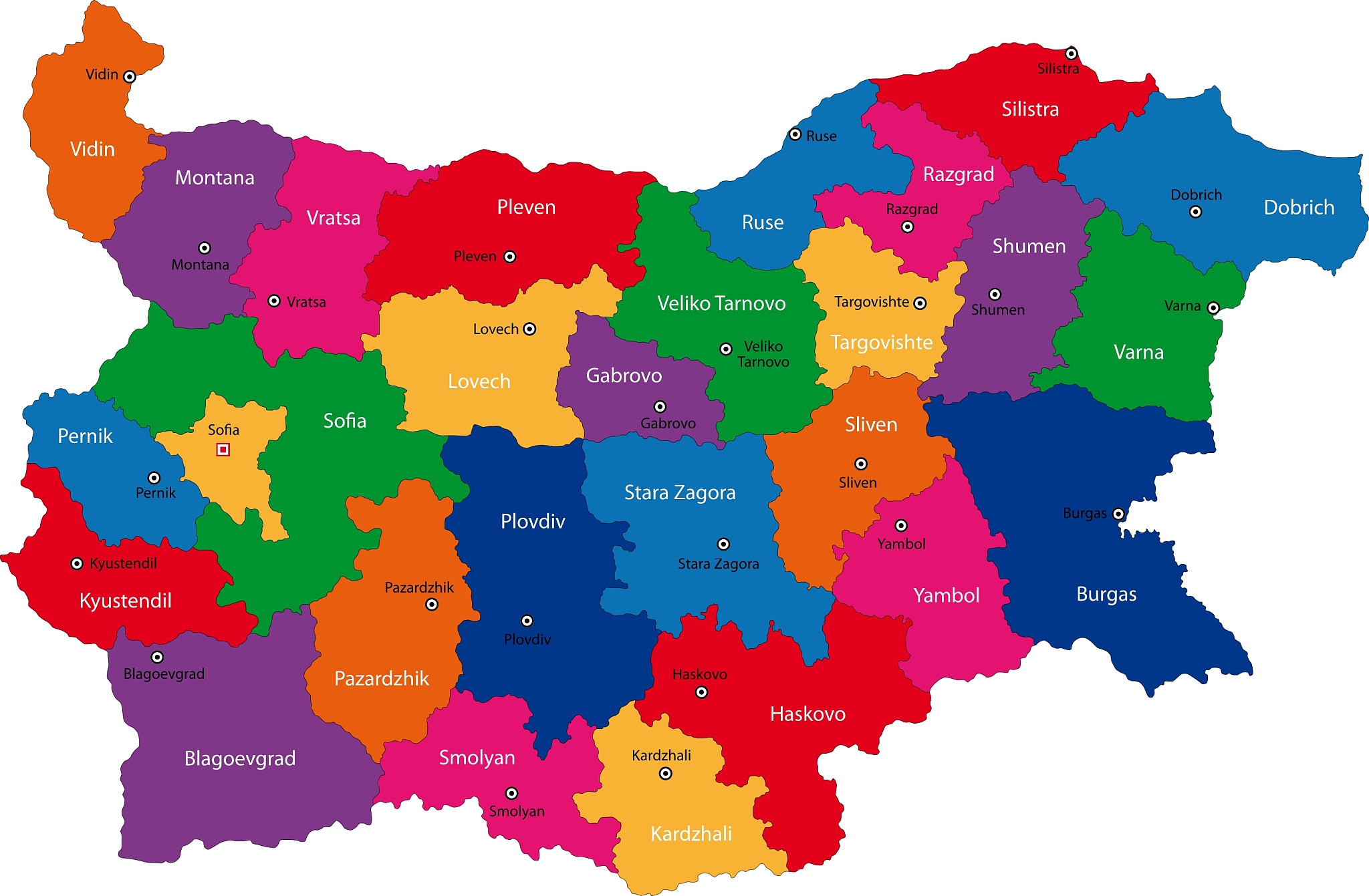 bulgaria map
