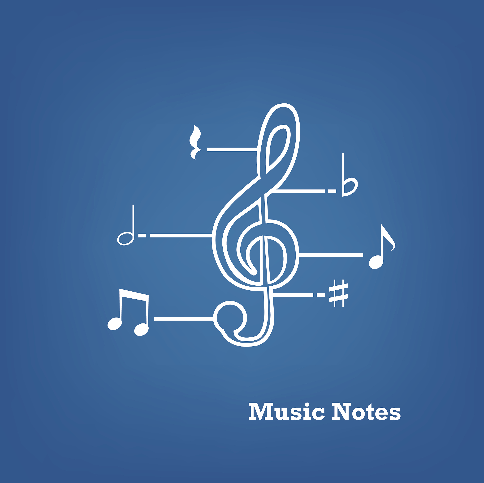 music notes vector